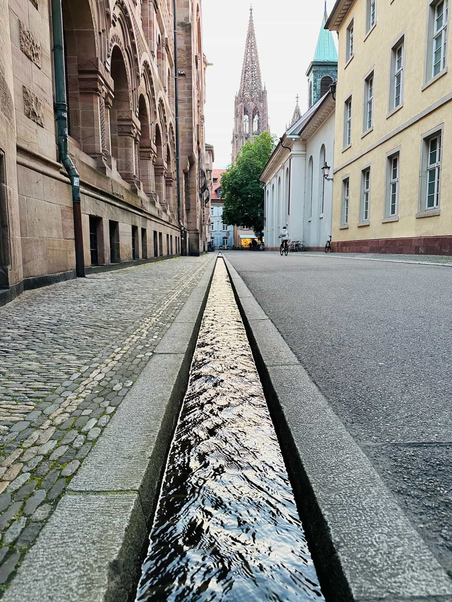 A street view during the day. 