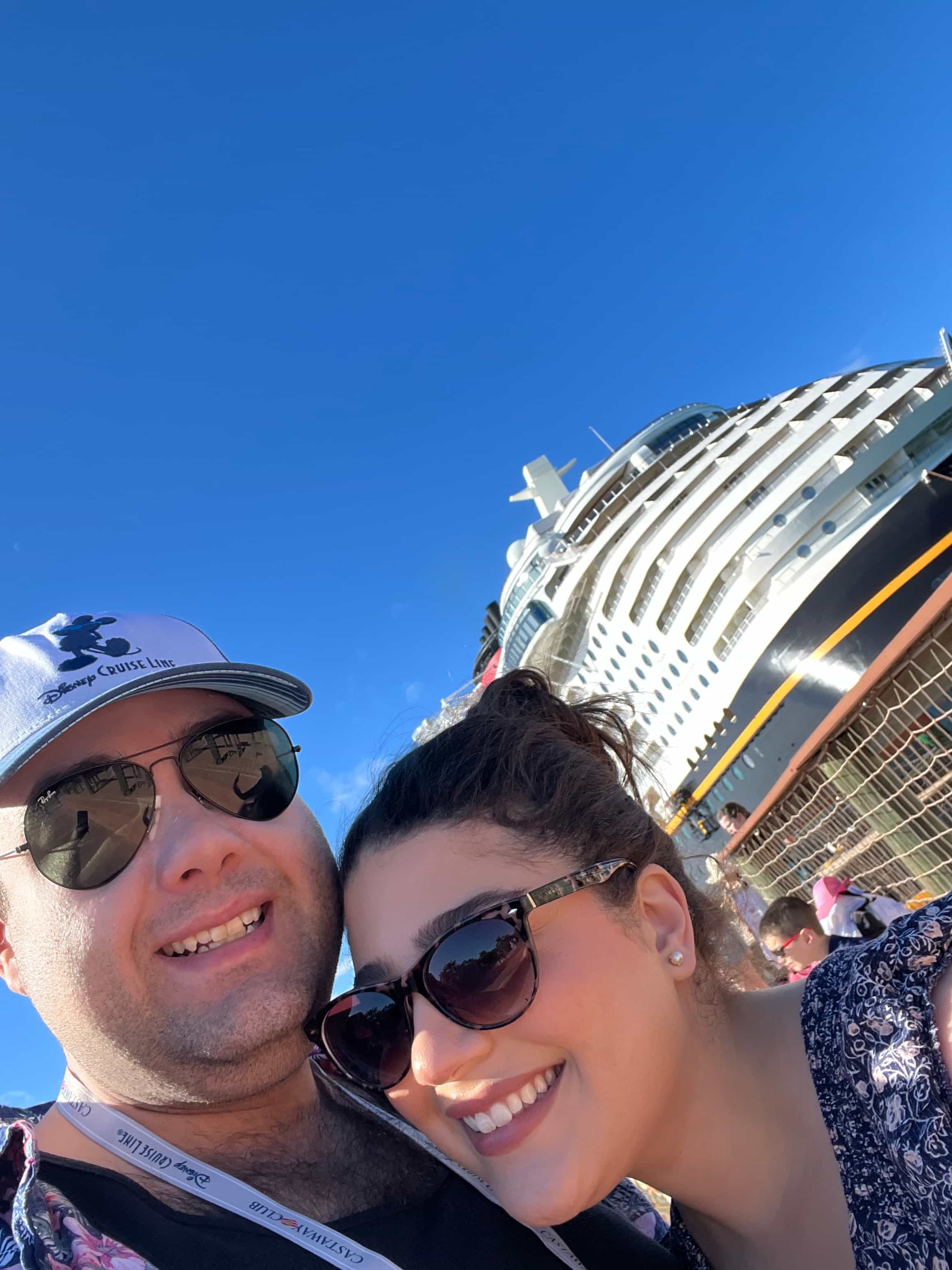 Man and woman on a cruise.