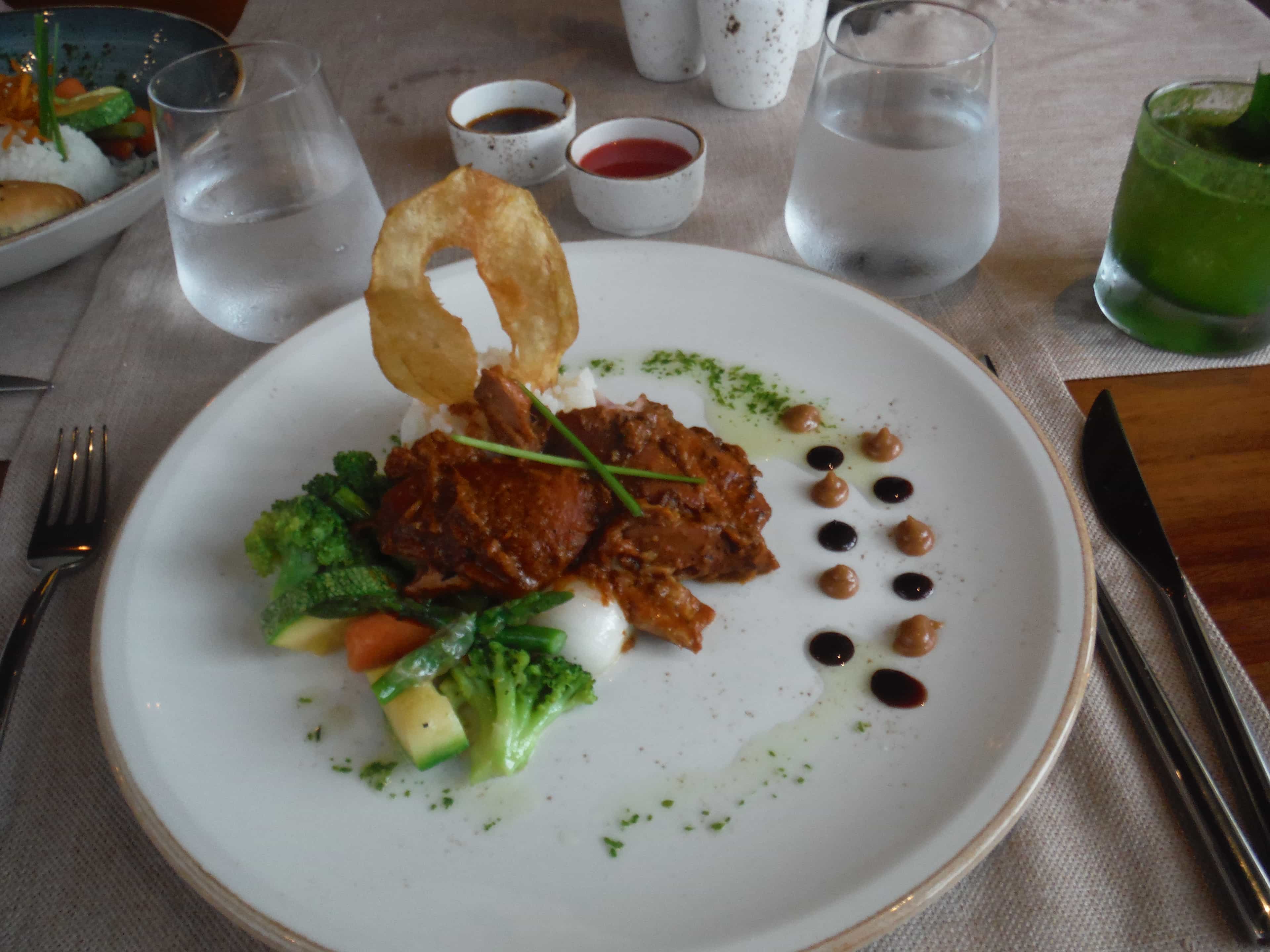 Food at dinner.
