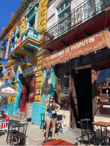 Colorful shops.