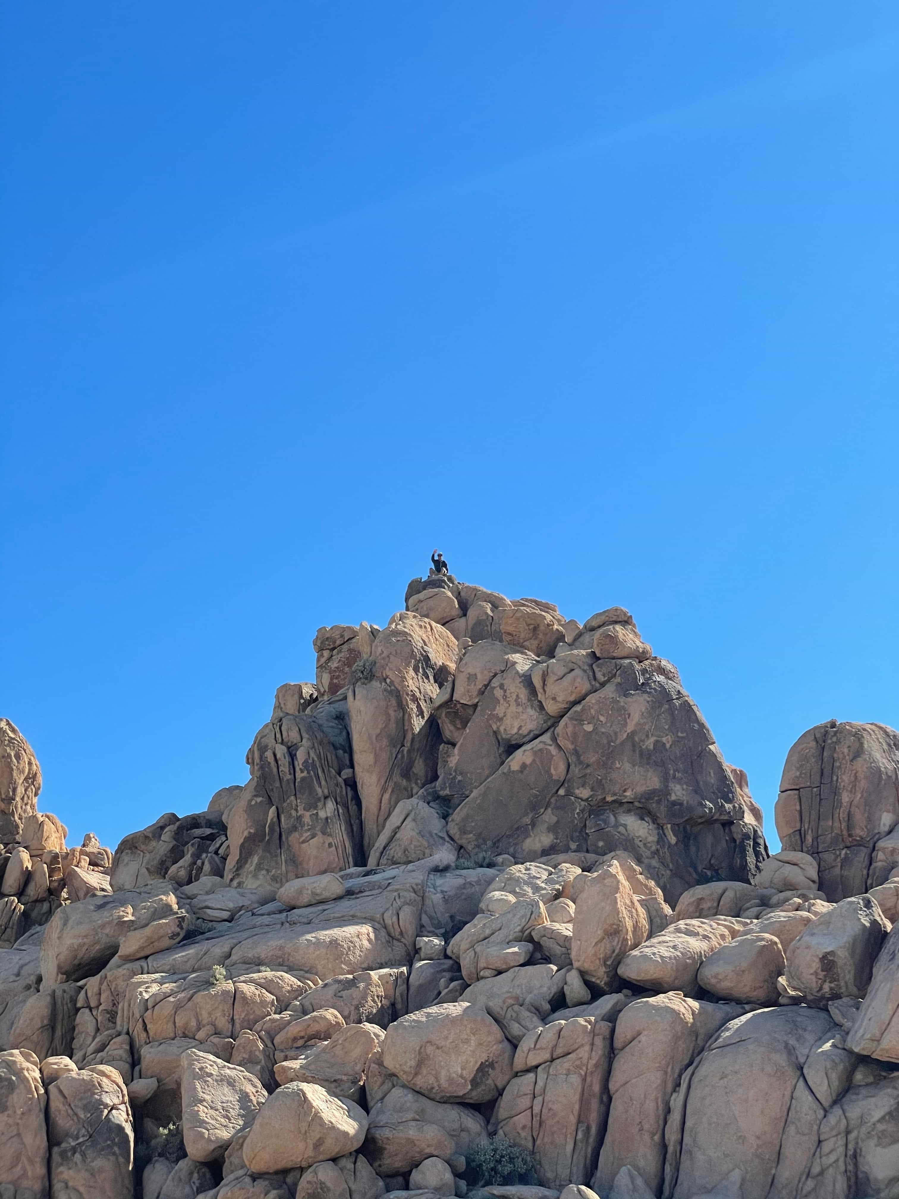 A view of boulders stacked on top of one another. 