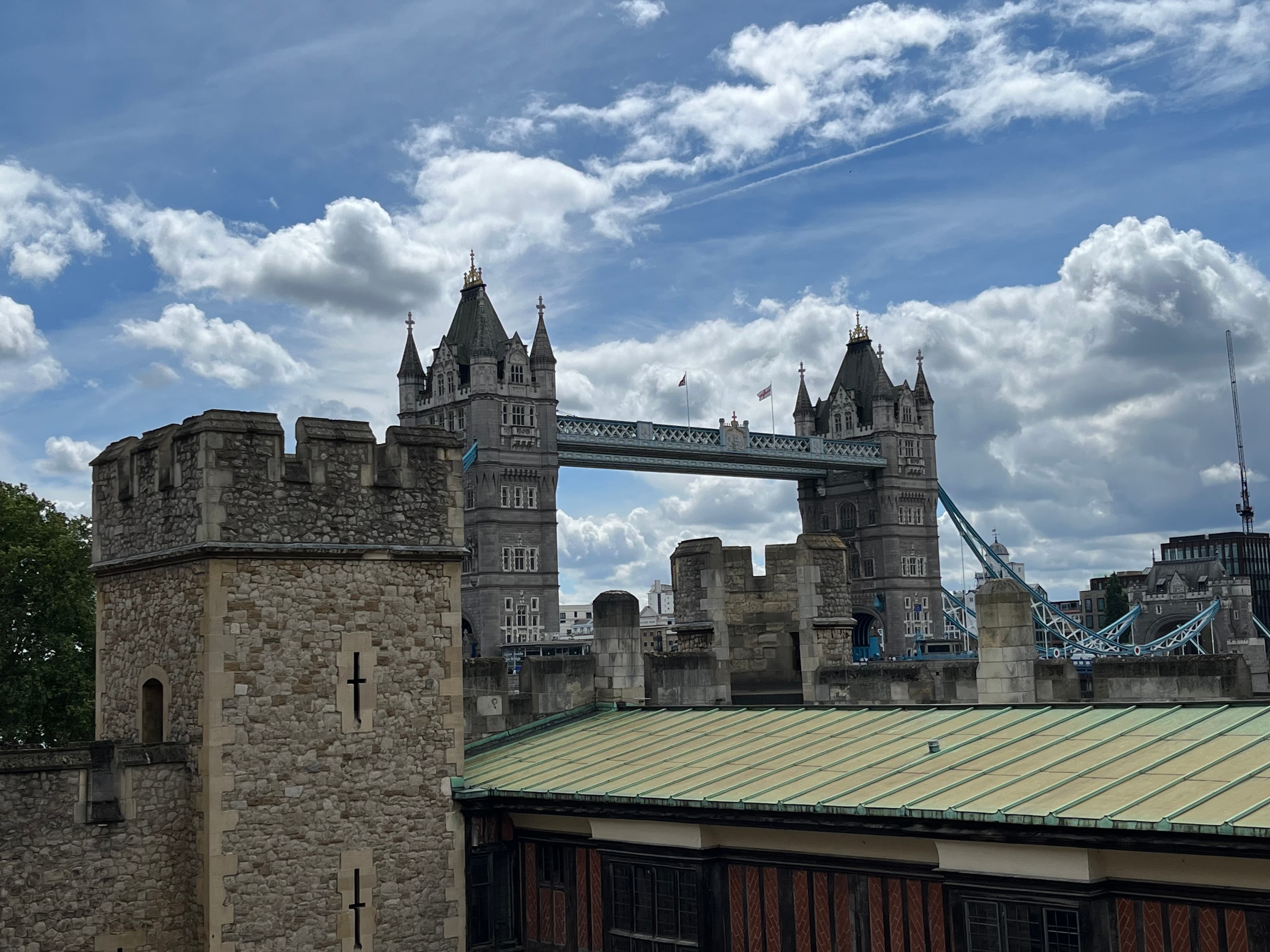 View of the London Tower bridge on a sunny day