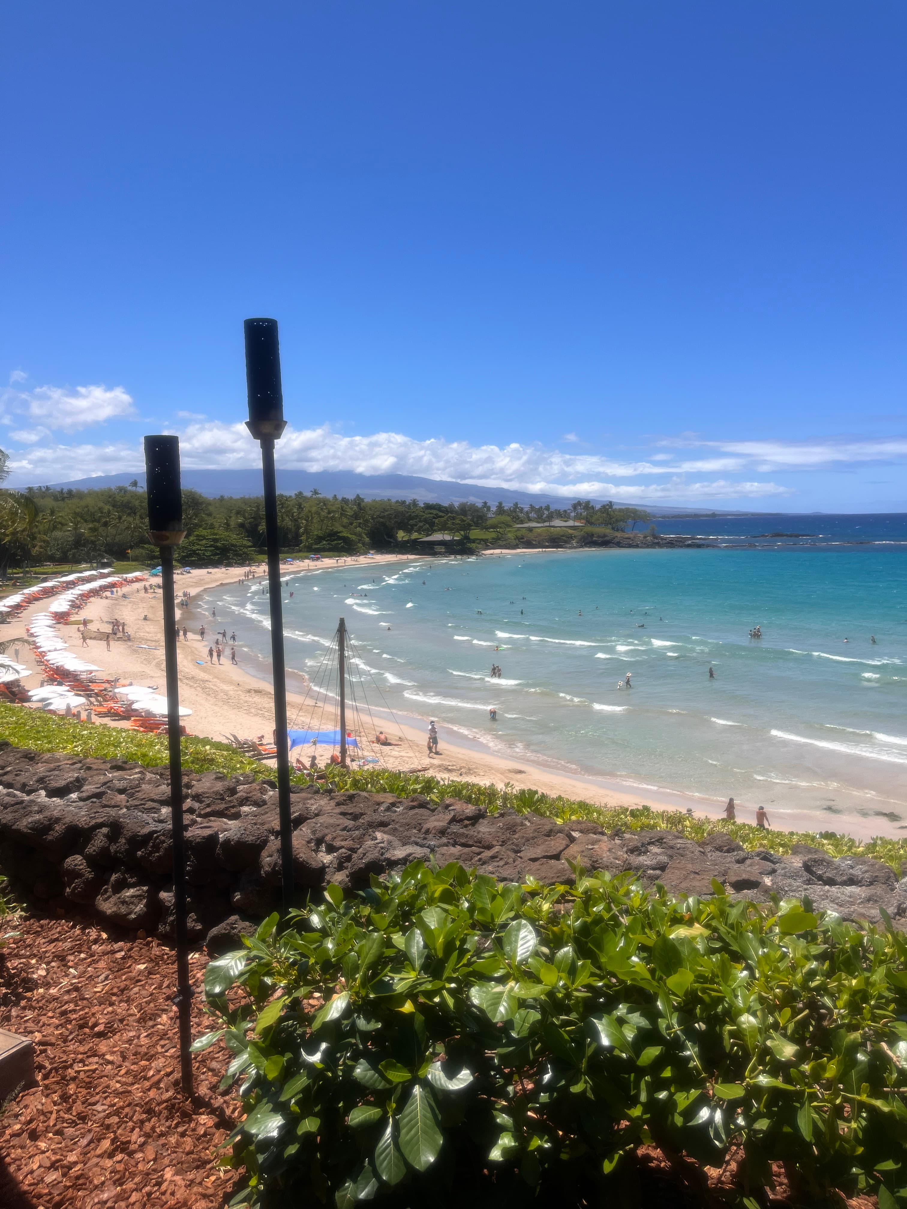 Sunshine over beach.