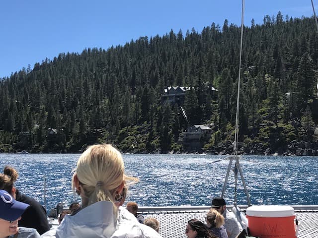 Boating on lake Tahoe