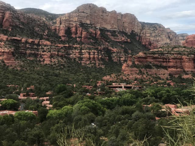 Beautiful scenery of mountains and forest