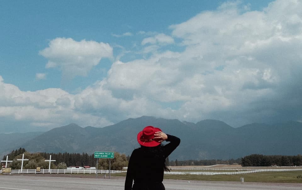 The road to Columbia Falls