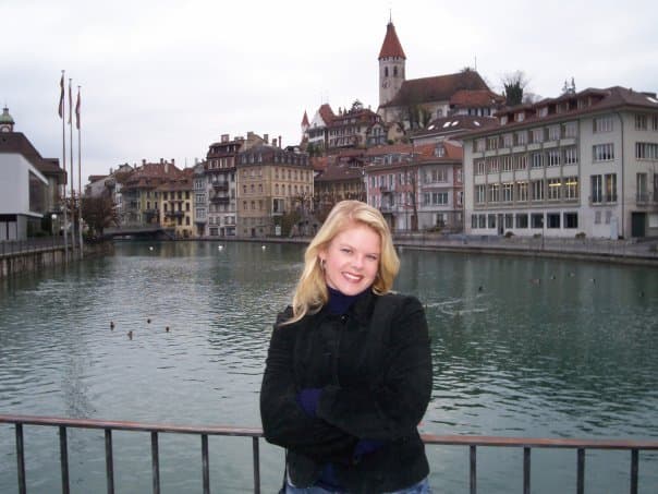 Shanna Payner on a bridge