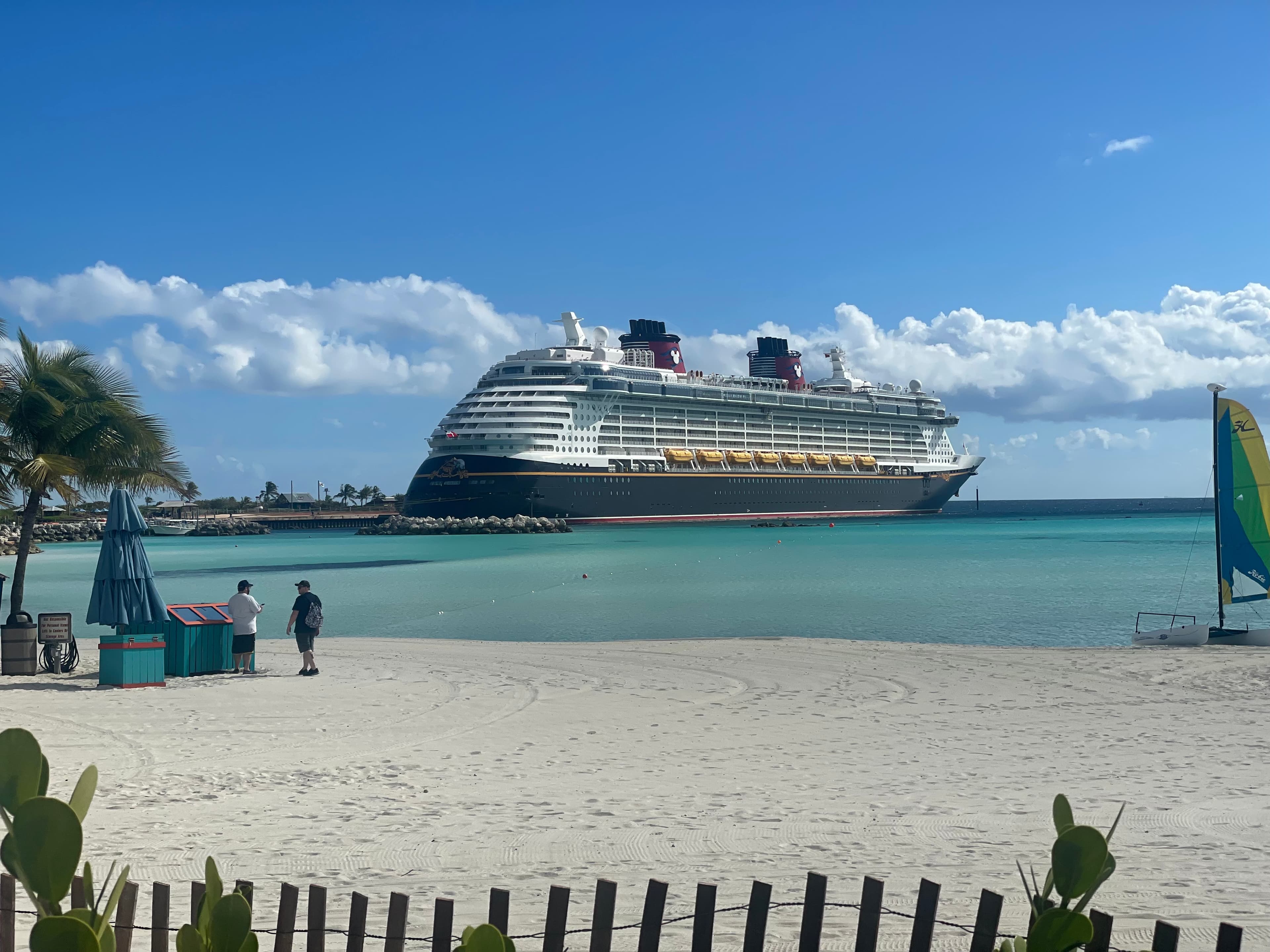 A big cruise ship parked in the sea