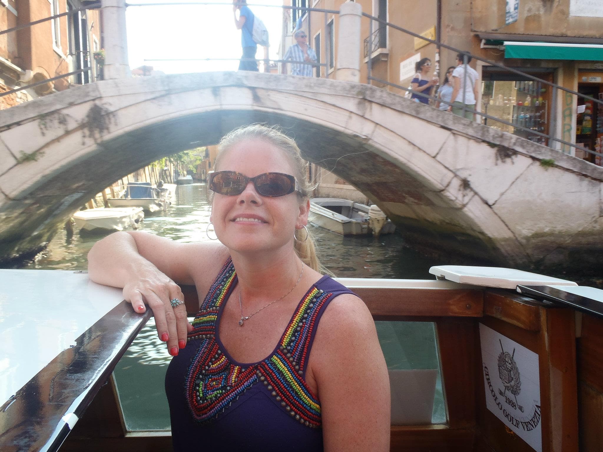 Shanna Payner on Venice bridge
