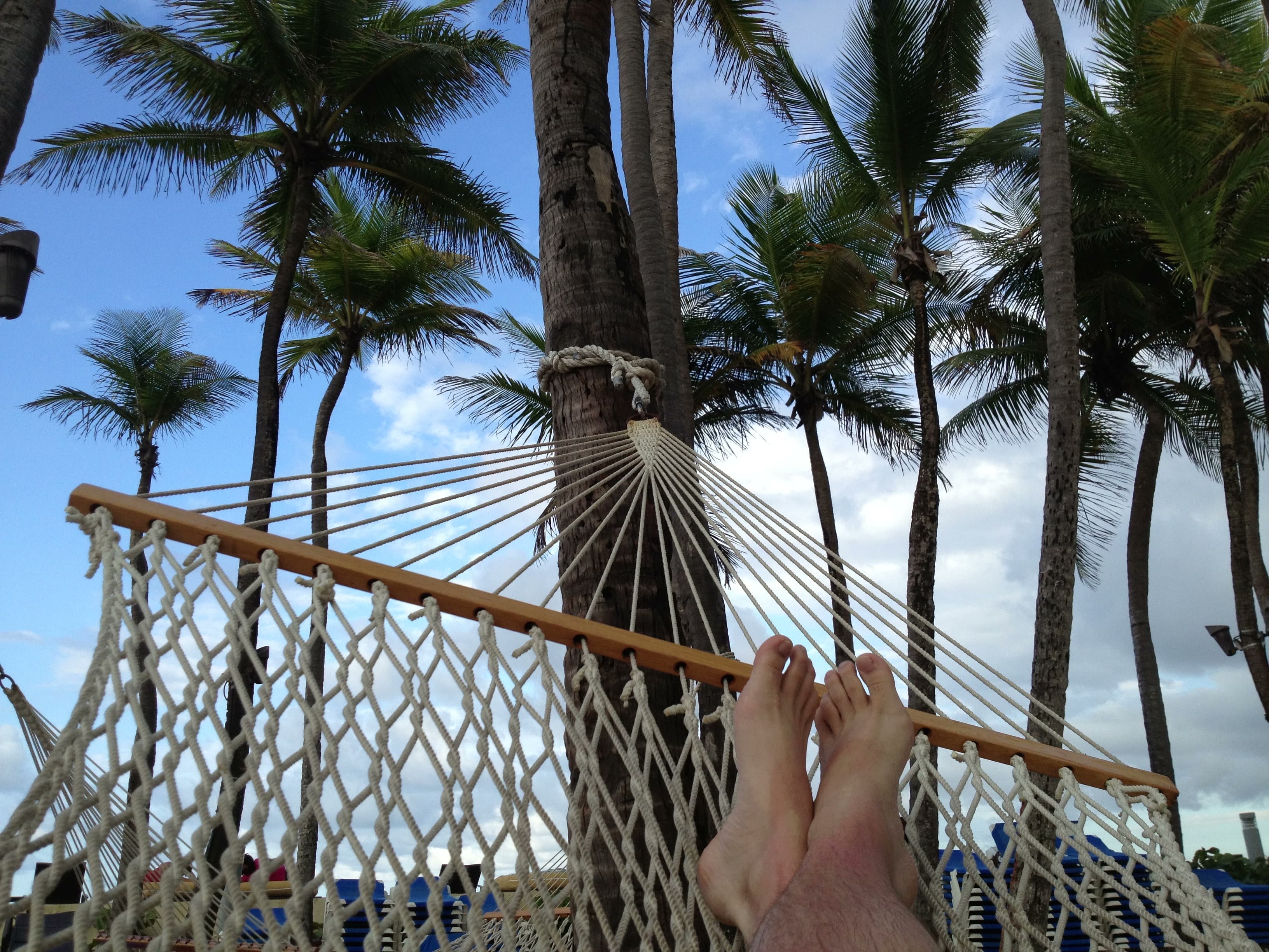 Relaxing in the hammock