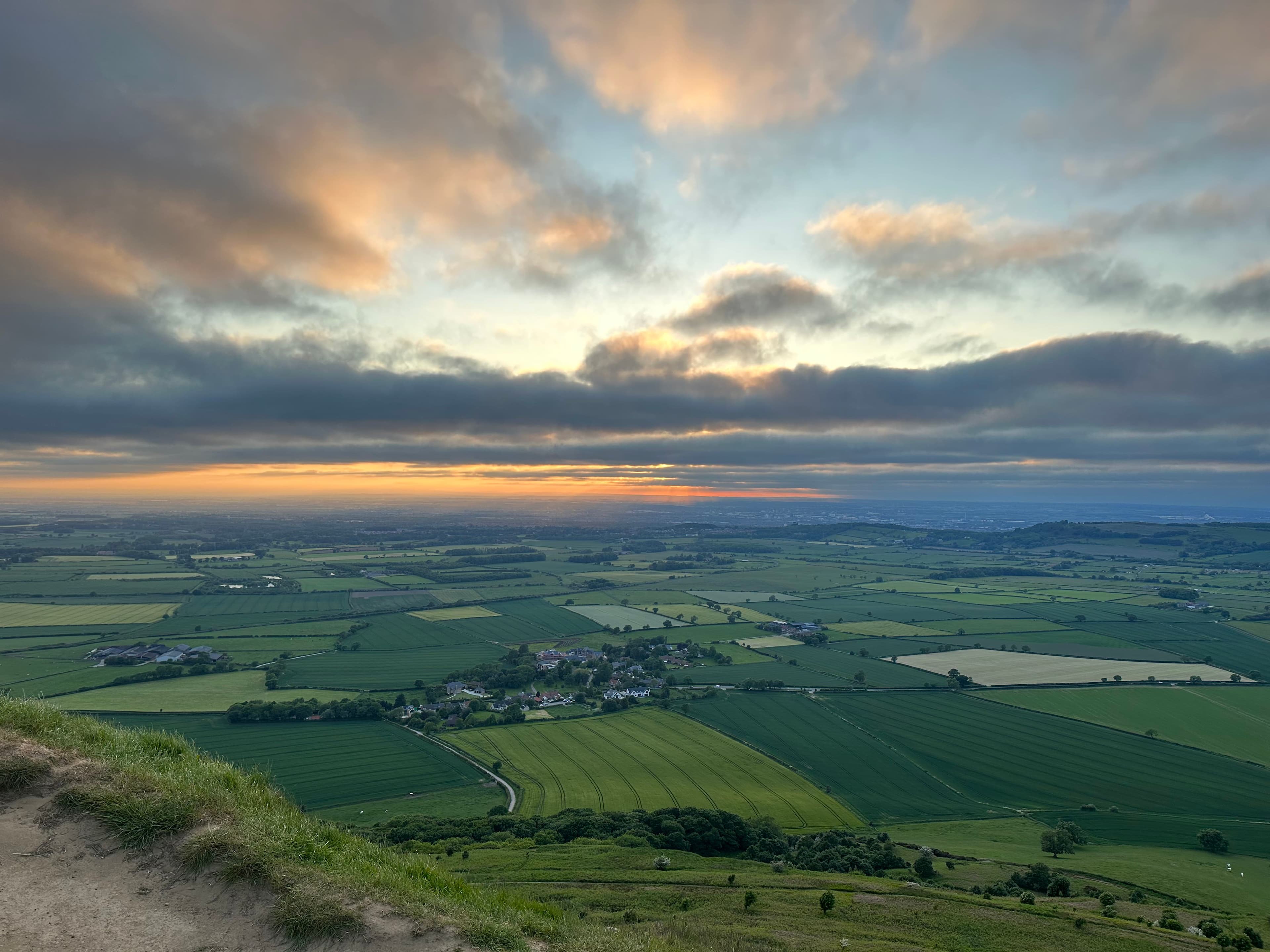 sunset by the fields