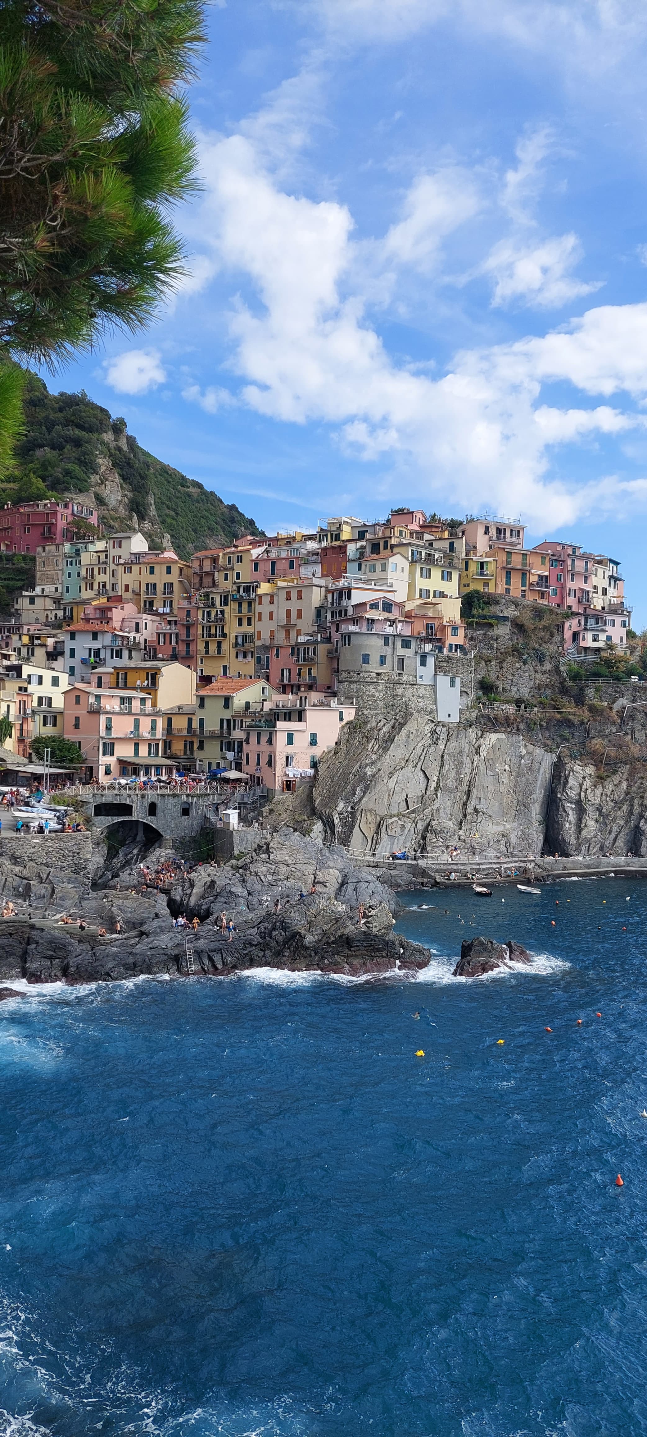 Colorful buildings on a hill