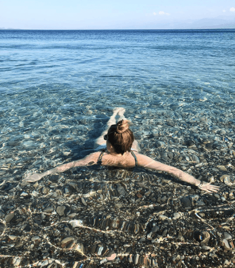 MaryAlexa swimming in the ocean