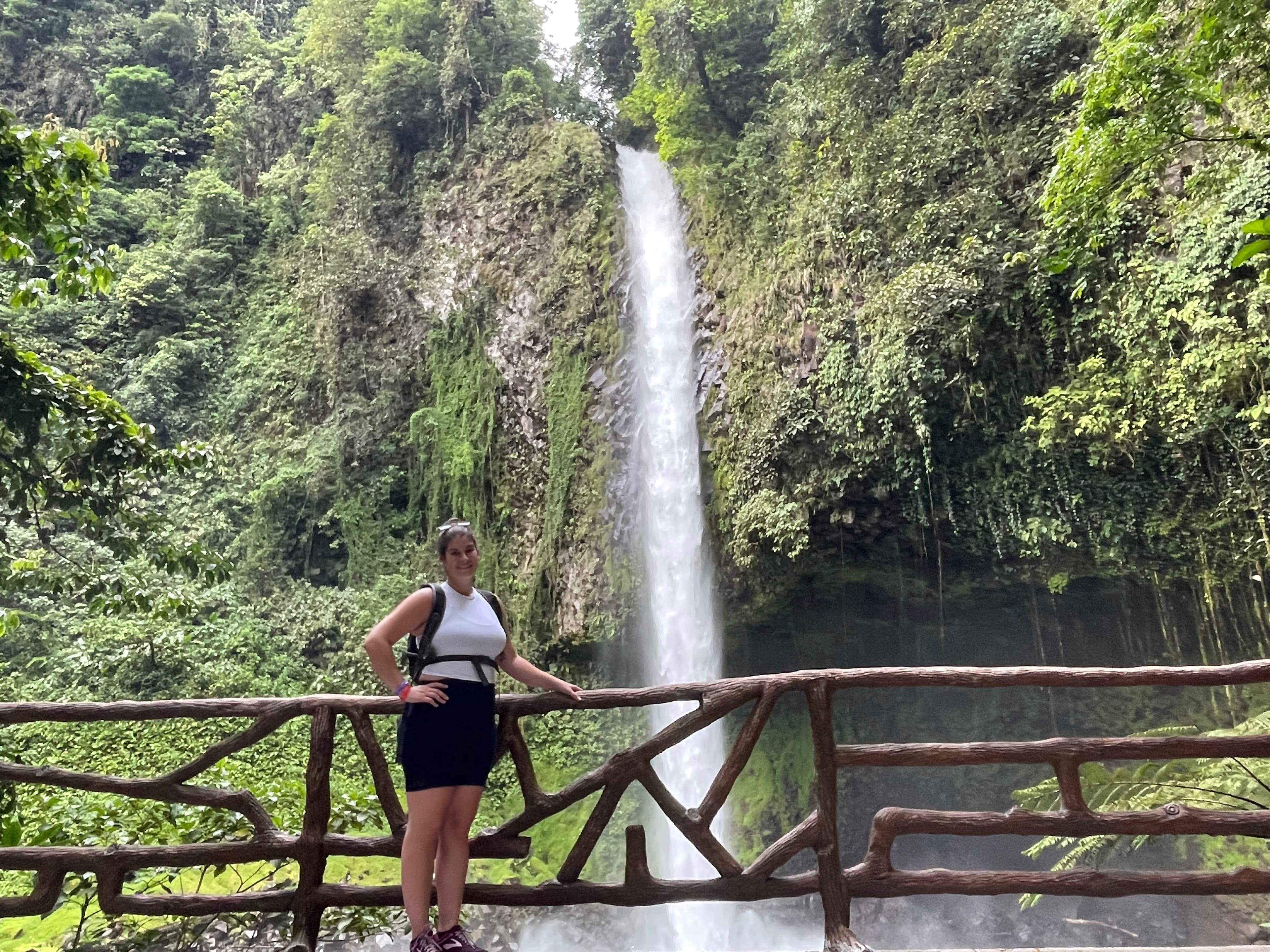 Picture of Vanessa near waterwall