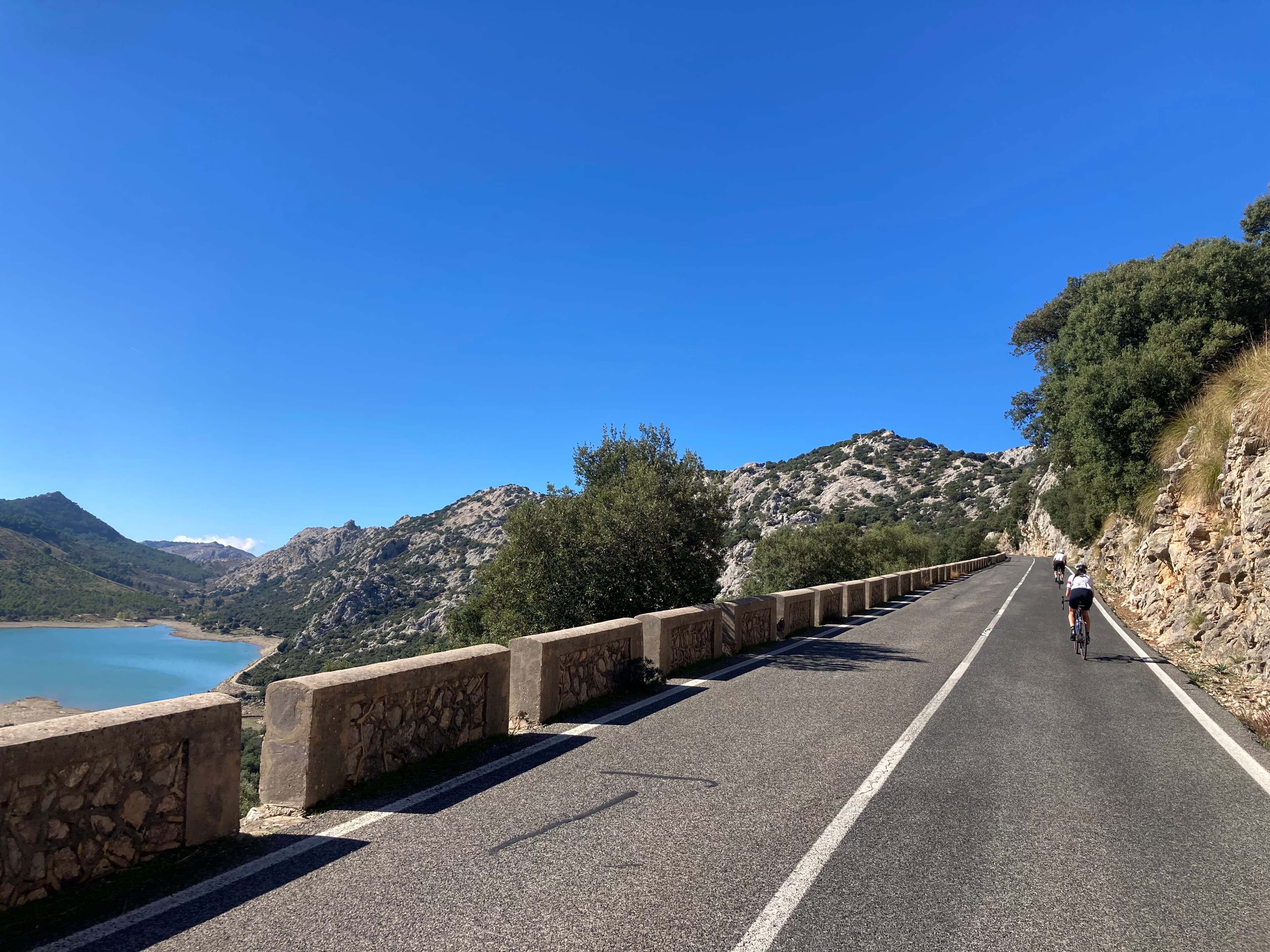 Picture of bicycling on road