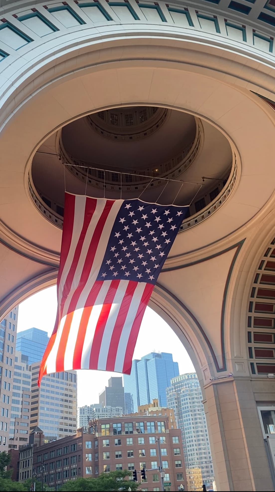 harbor hotel outside Flag Boston