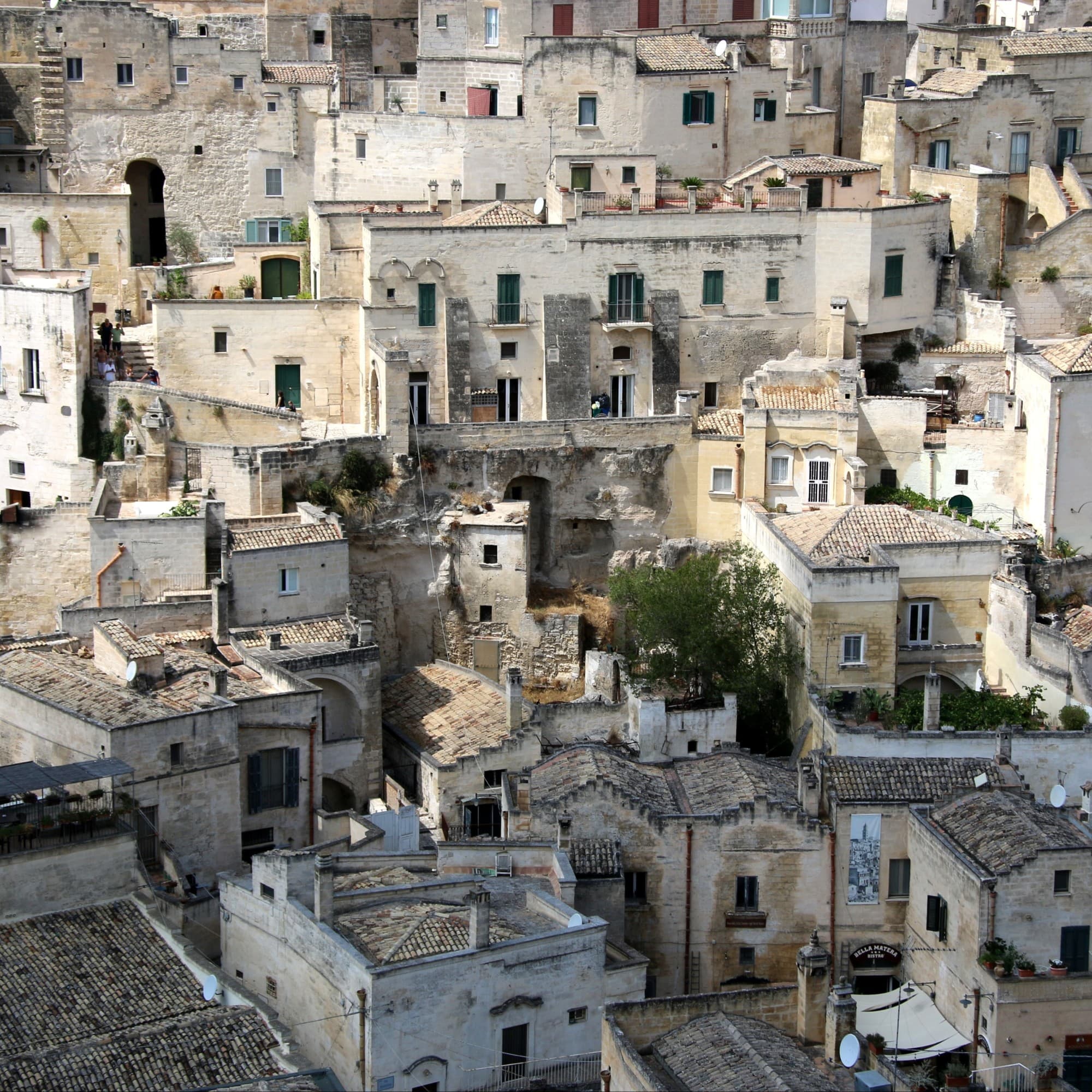 An aerial view of the city during the daytime.