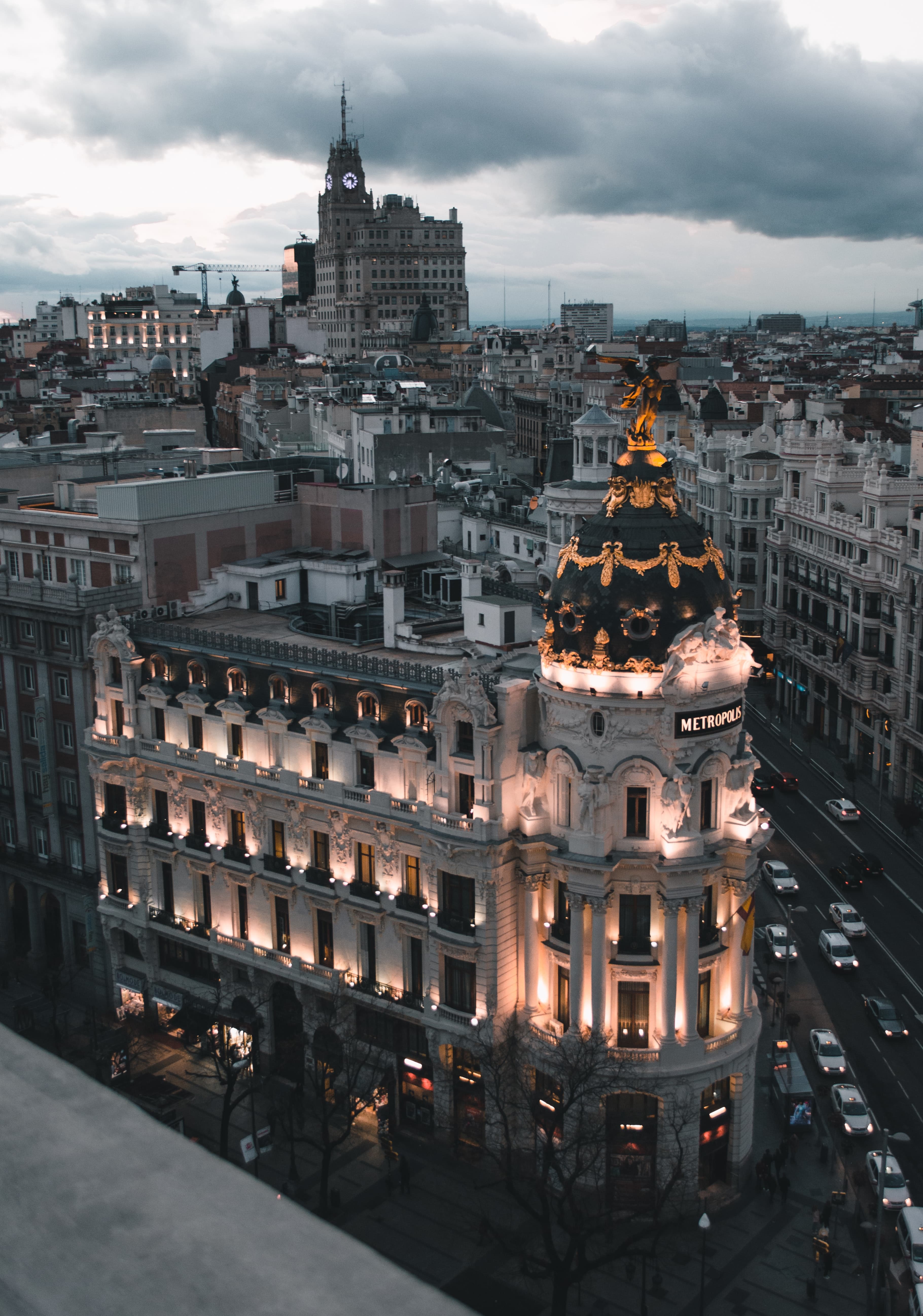 lighting building road view Spain