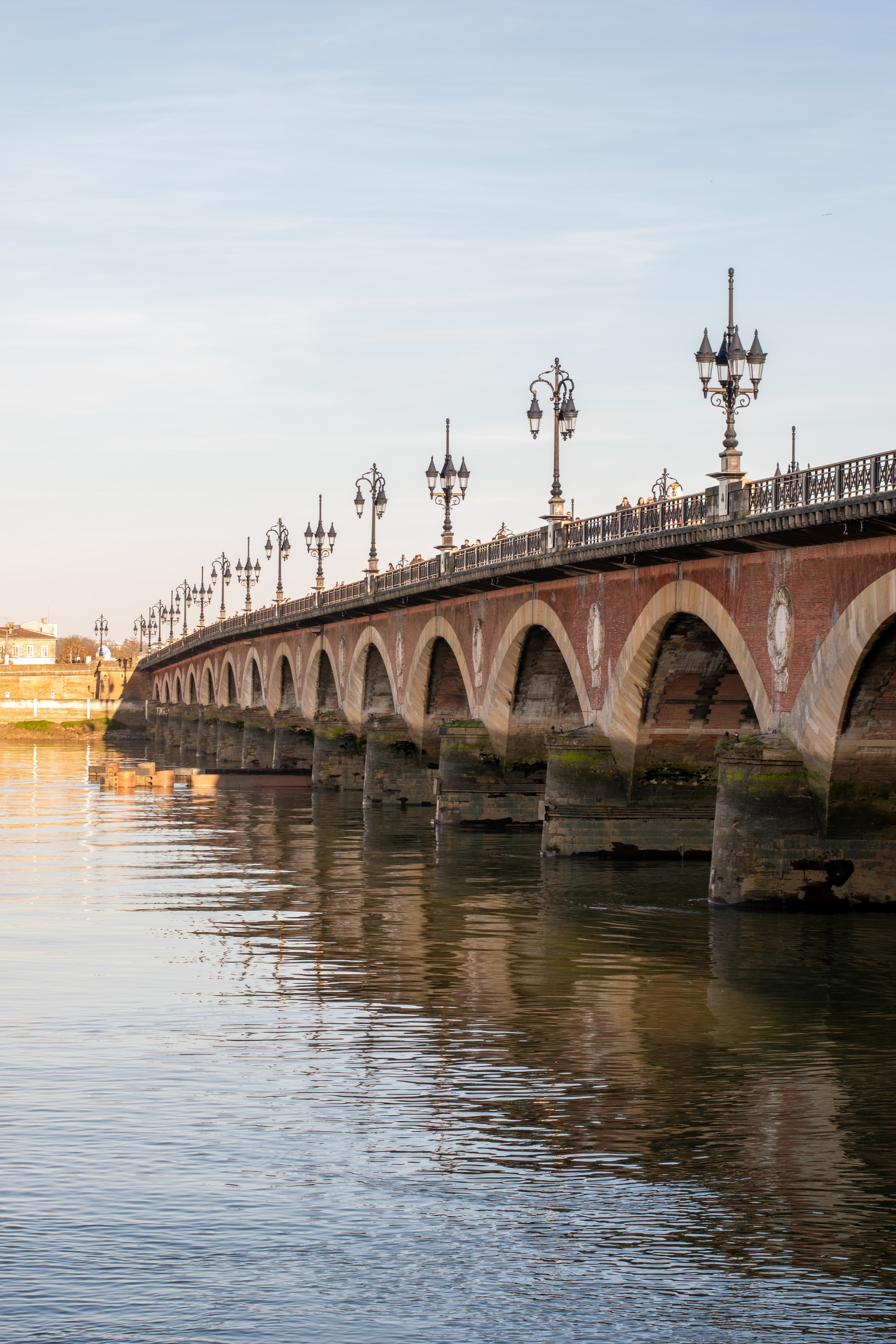 A river walk in Bordeaux, France.