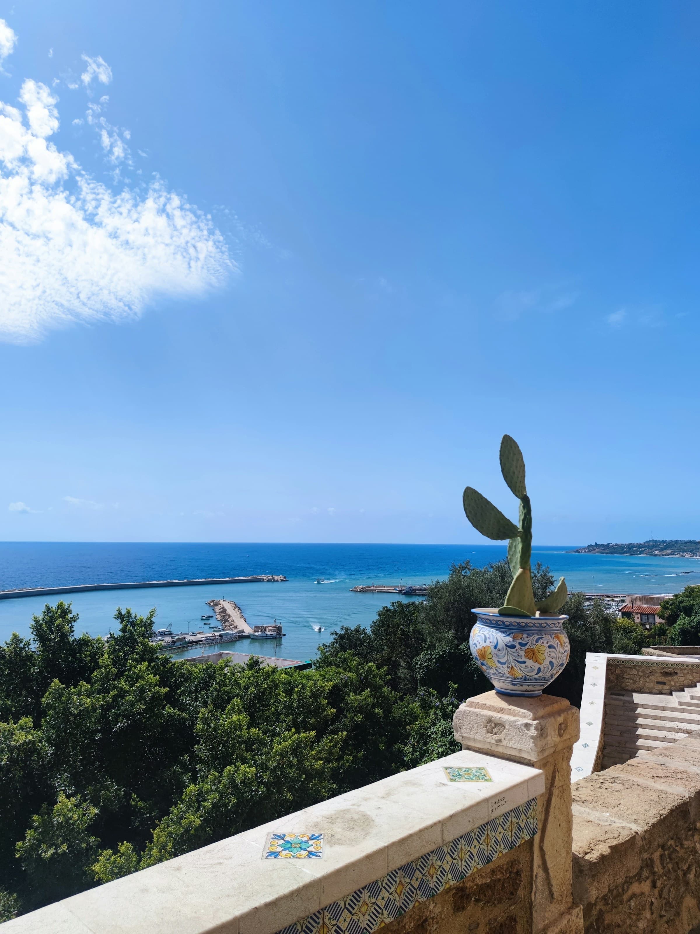 Beautiful sight of the Mediterranean sea at Sciacca, Sicily.