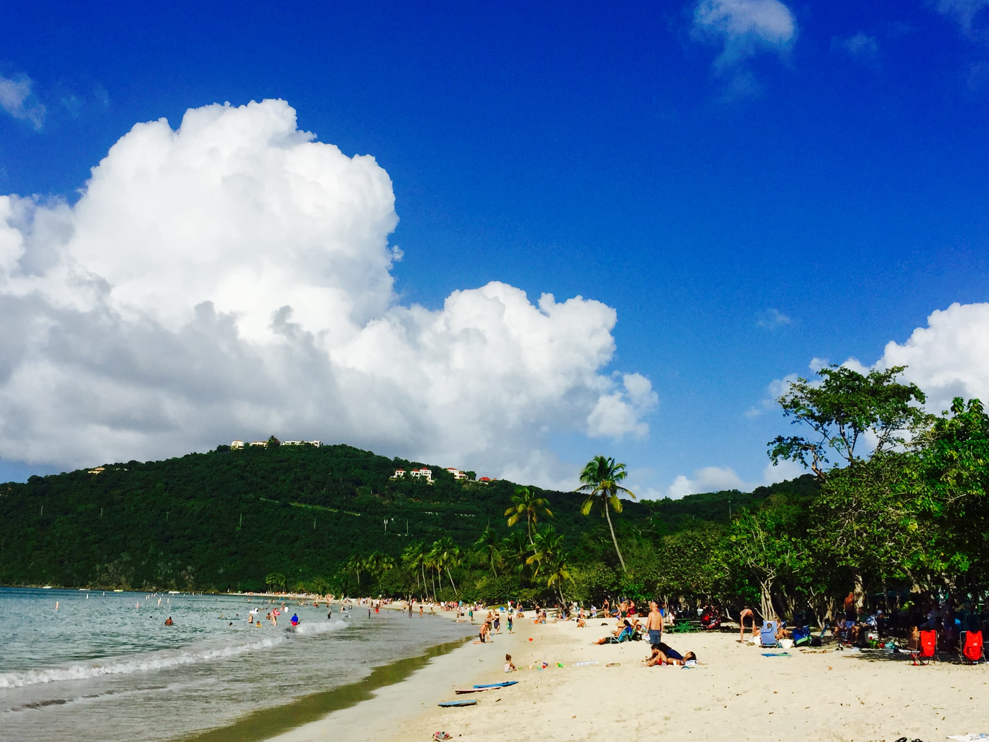Blue water of St thomas