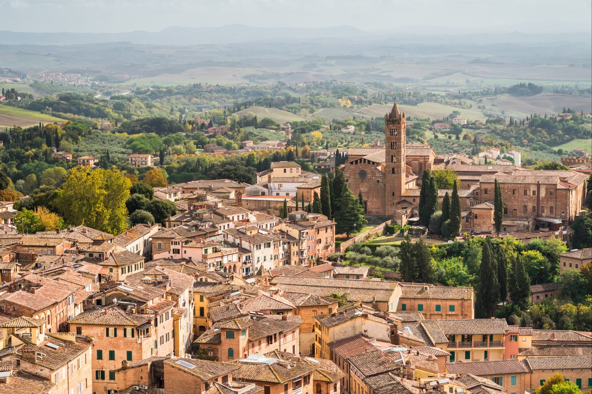 aerial view of Italian rooftops