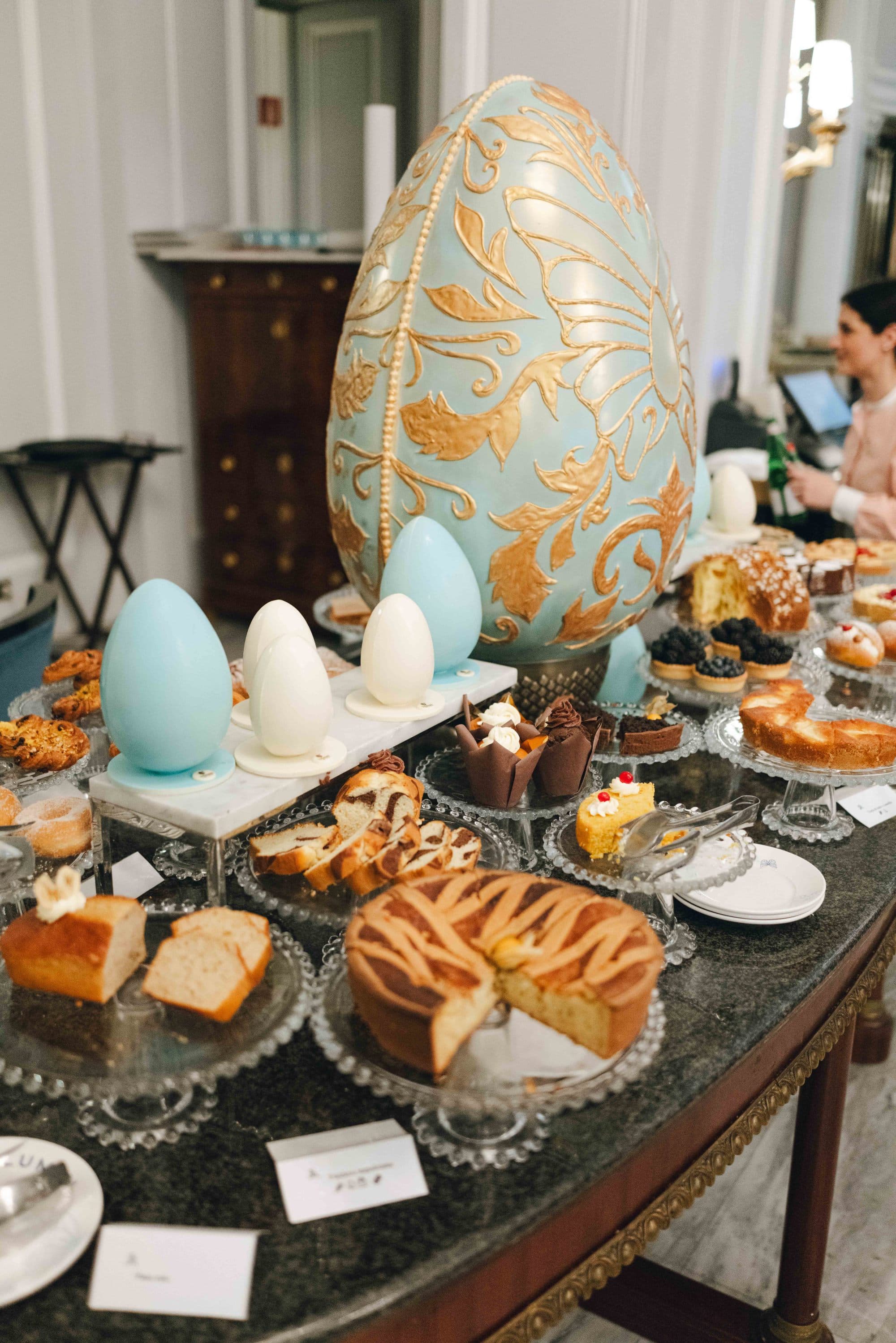 A variety of food laid out on a table