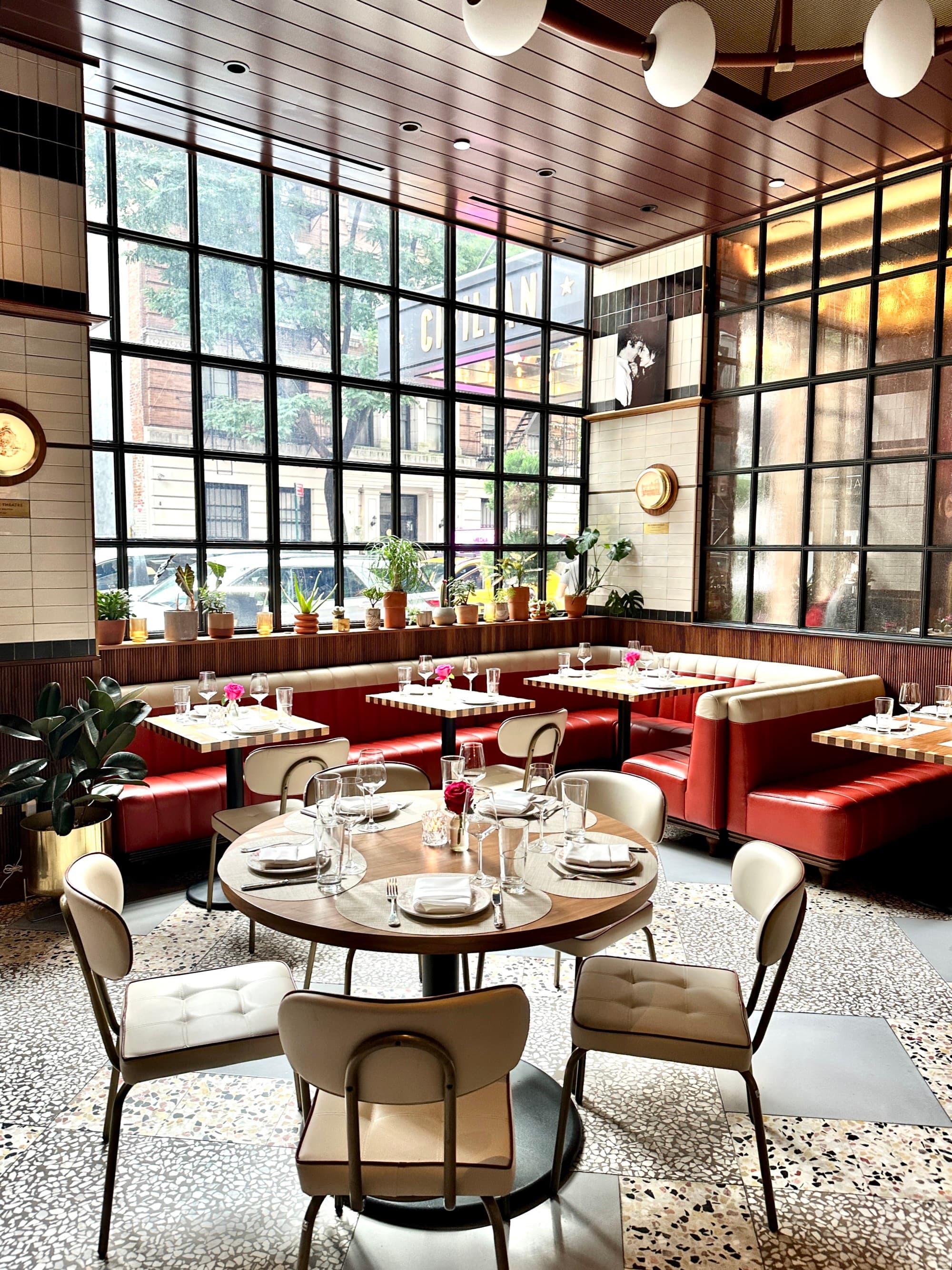 View of the dining area