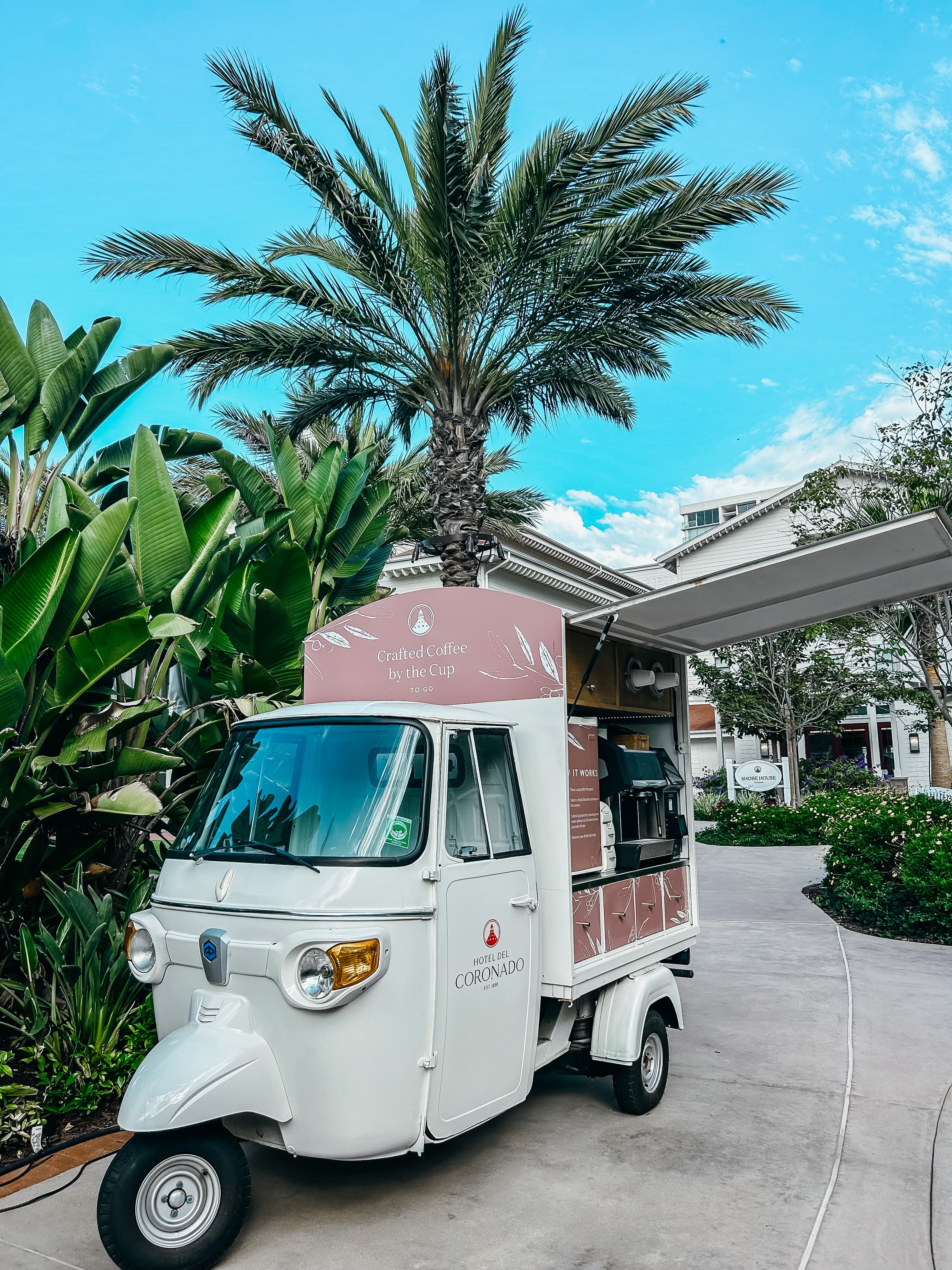 coffee cart at the hotel