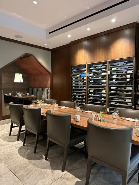 Tables and chairs in brown