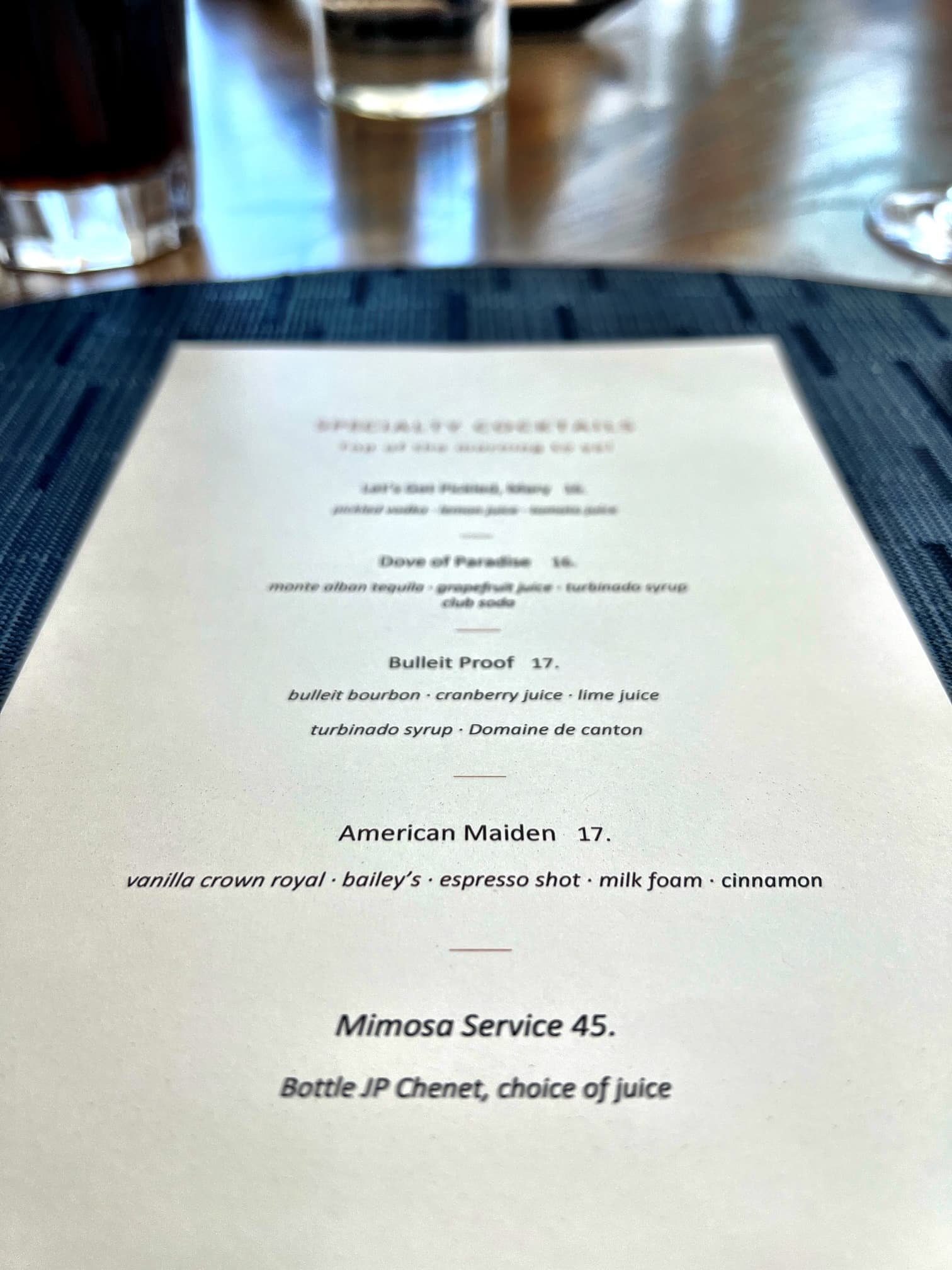 Hearth 61 Cocktail Menu 2