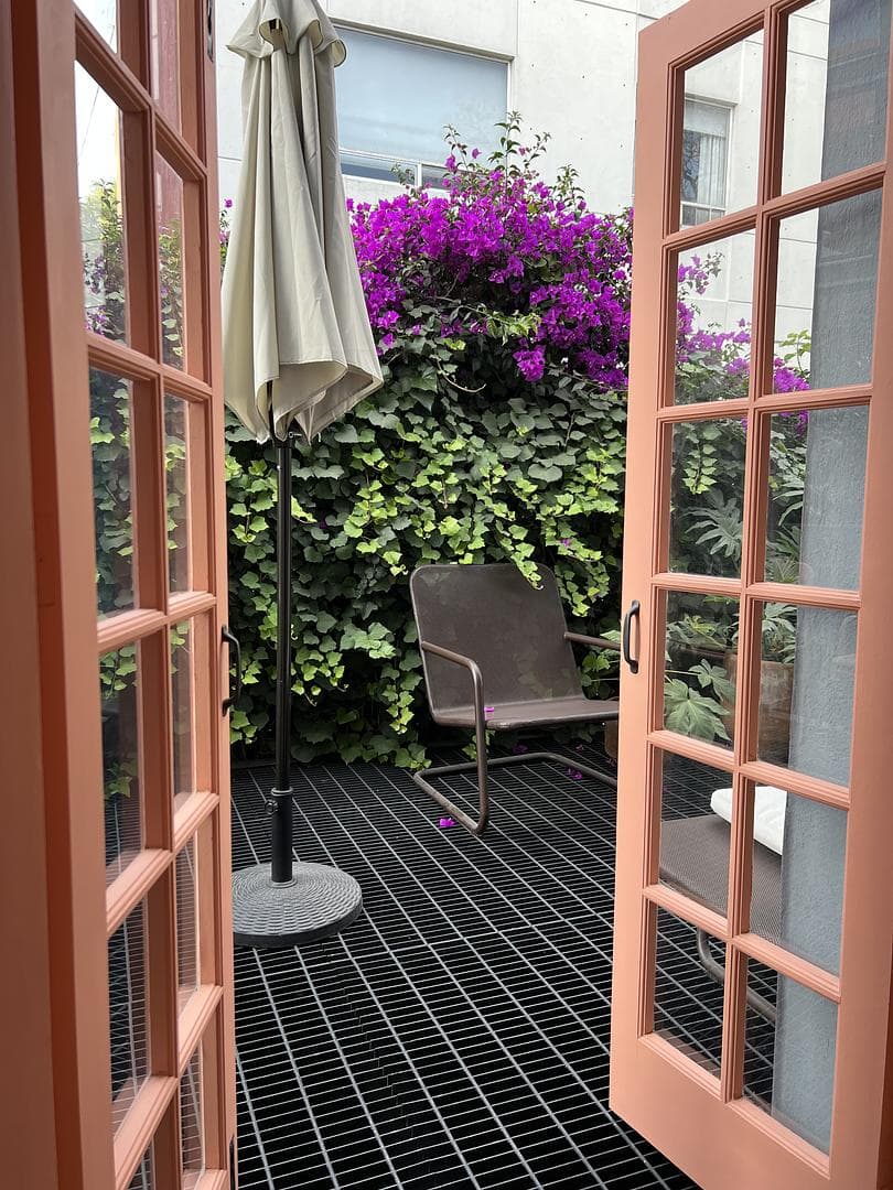 Outdoor balcony for a breath of fresh air!