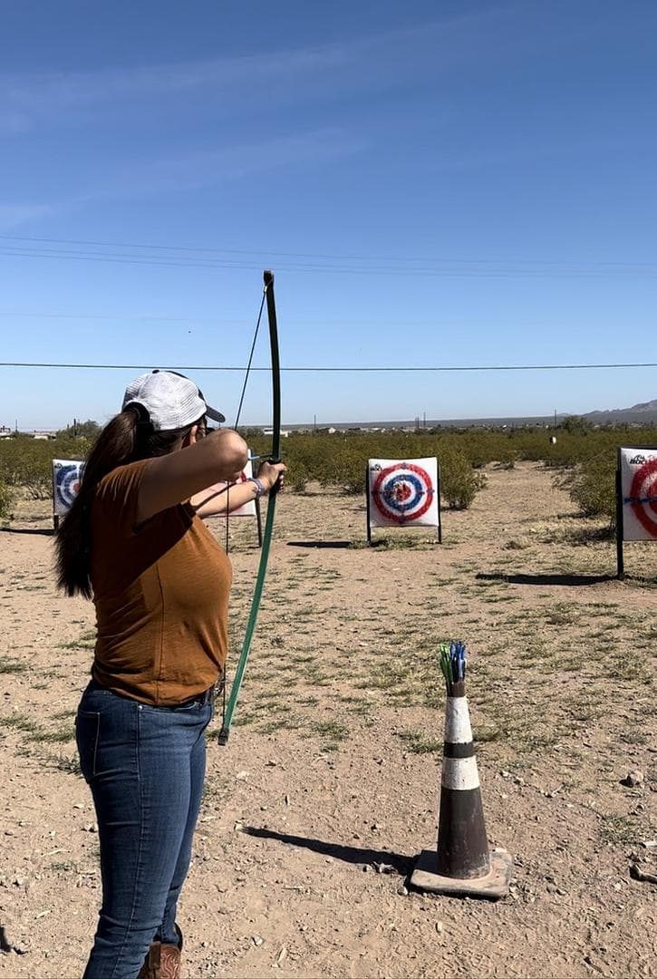 Practicing the art of archery