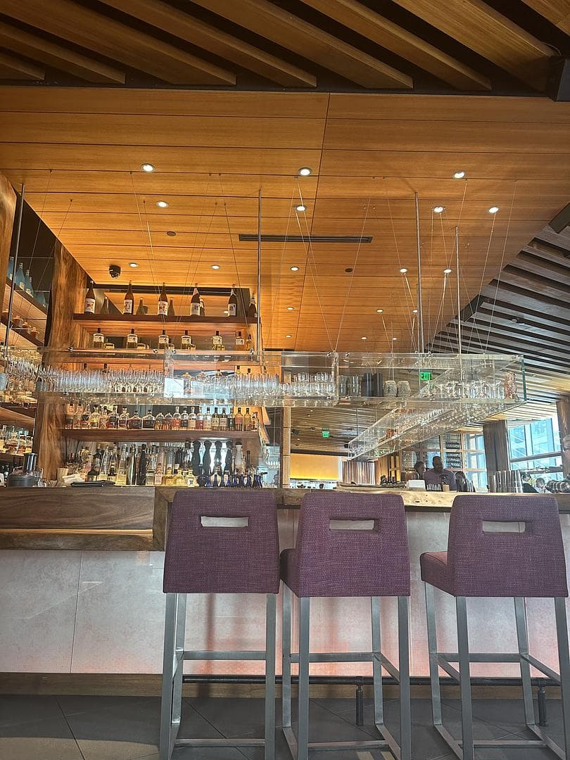 Artistically designed bar view