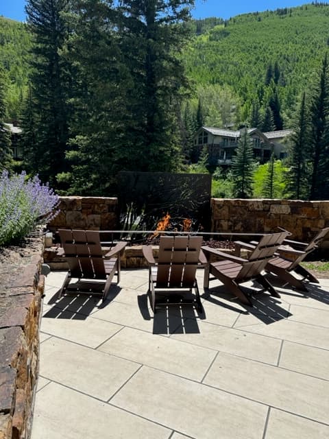 Outside sitting area with a view