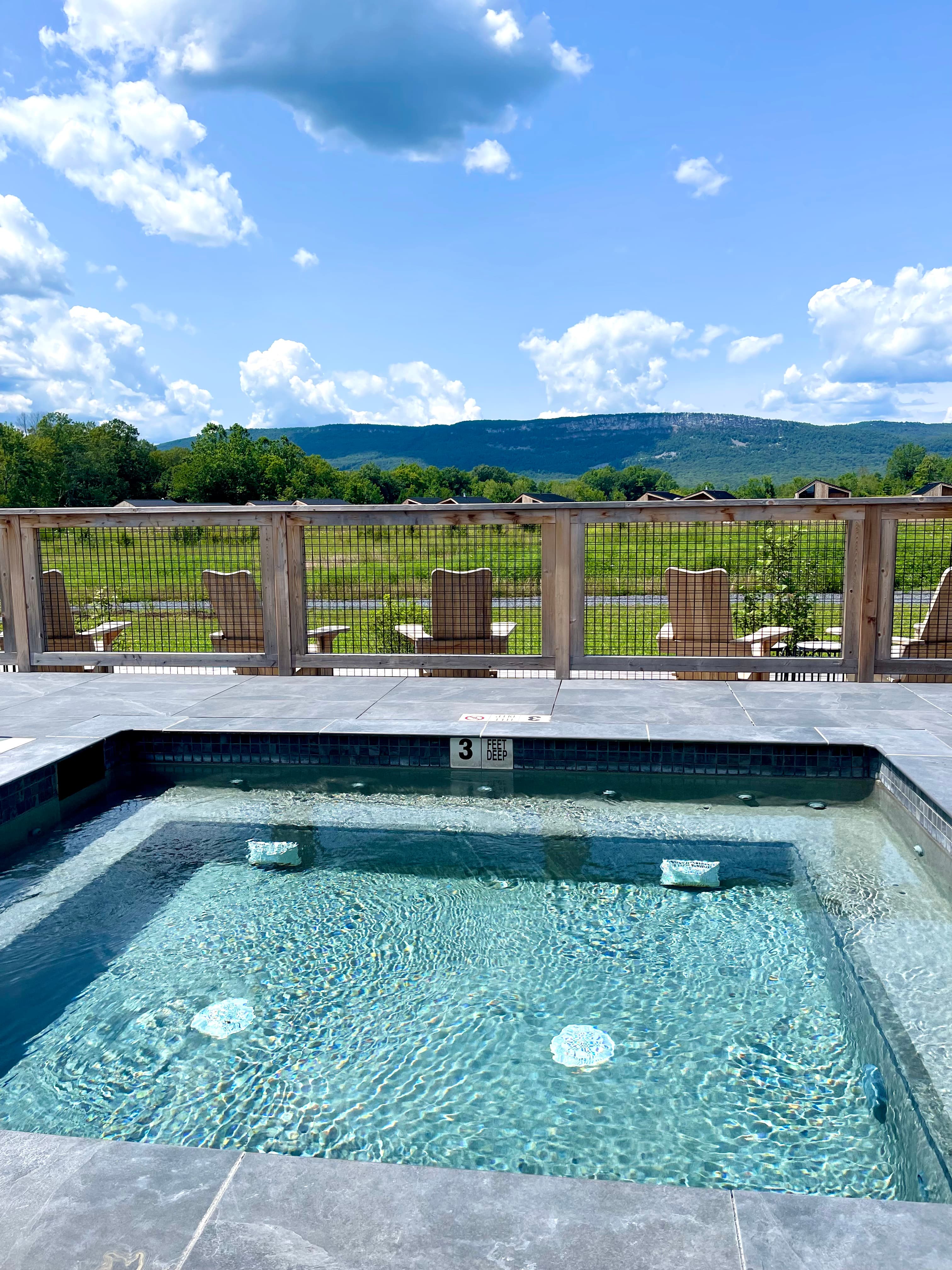 Outside pool and valley