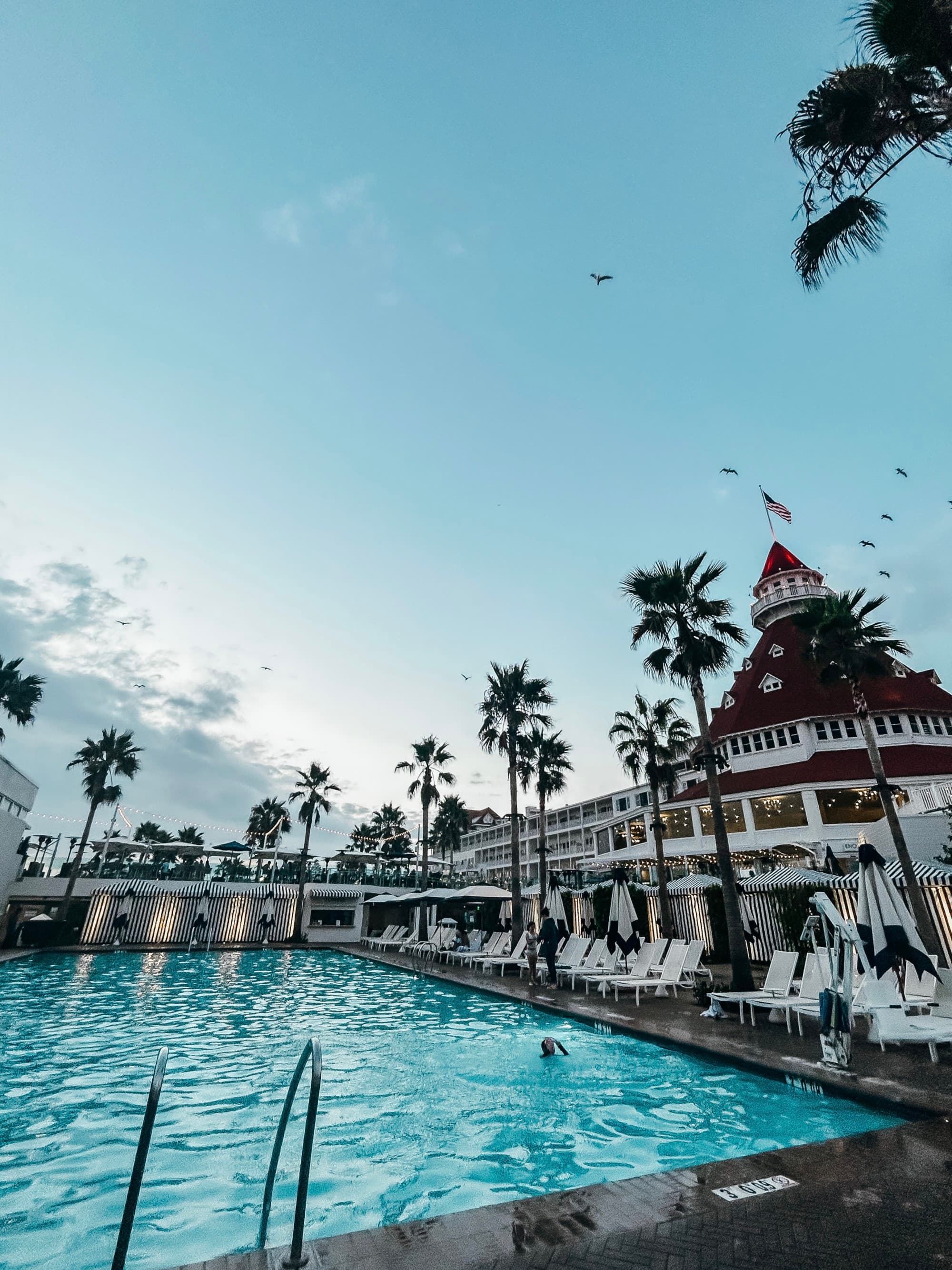 View of the hotel pool