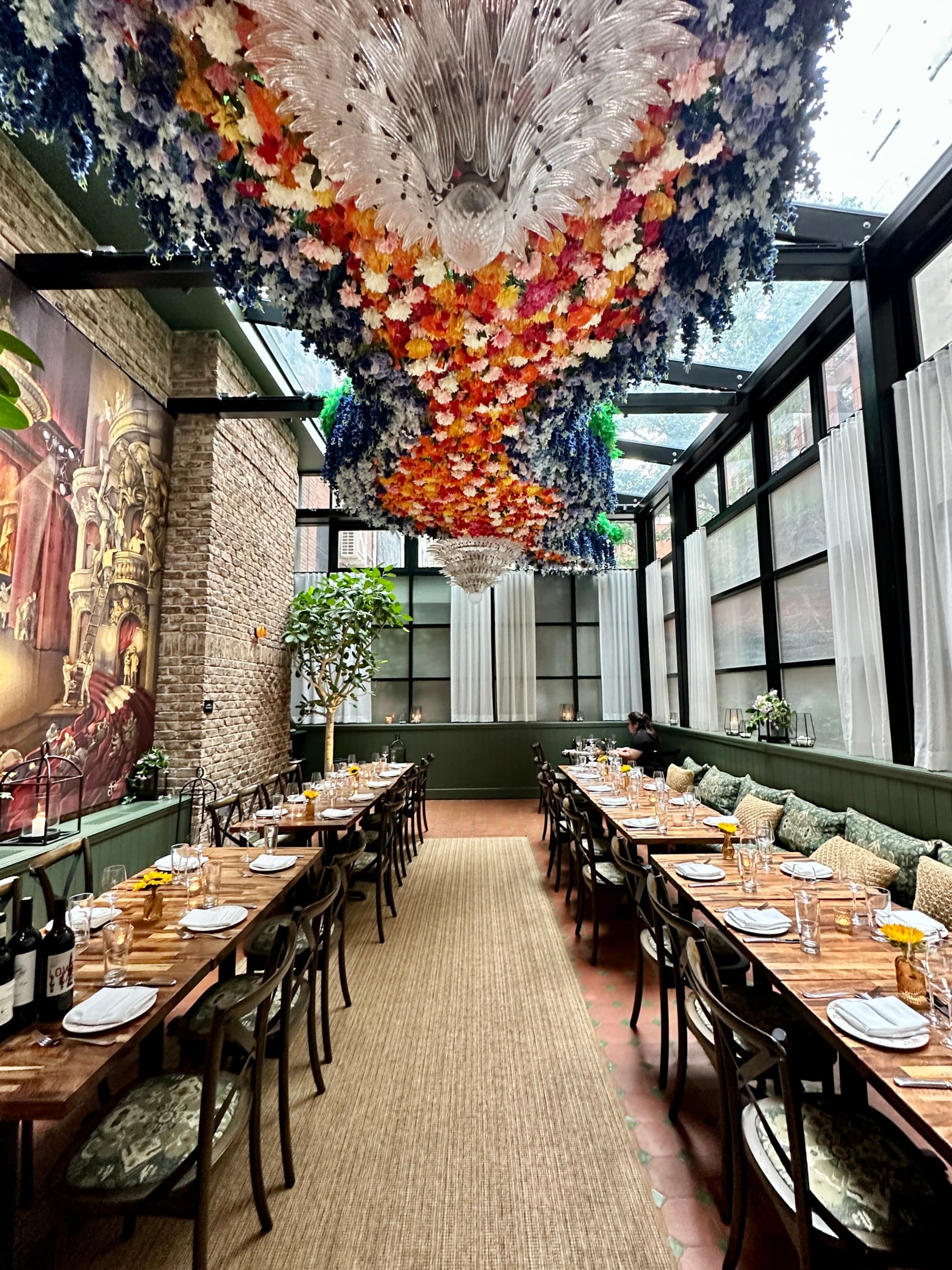 View of the dining area