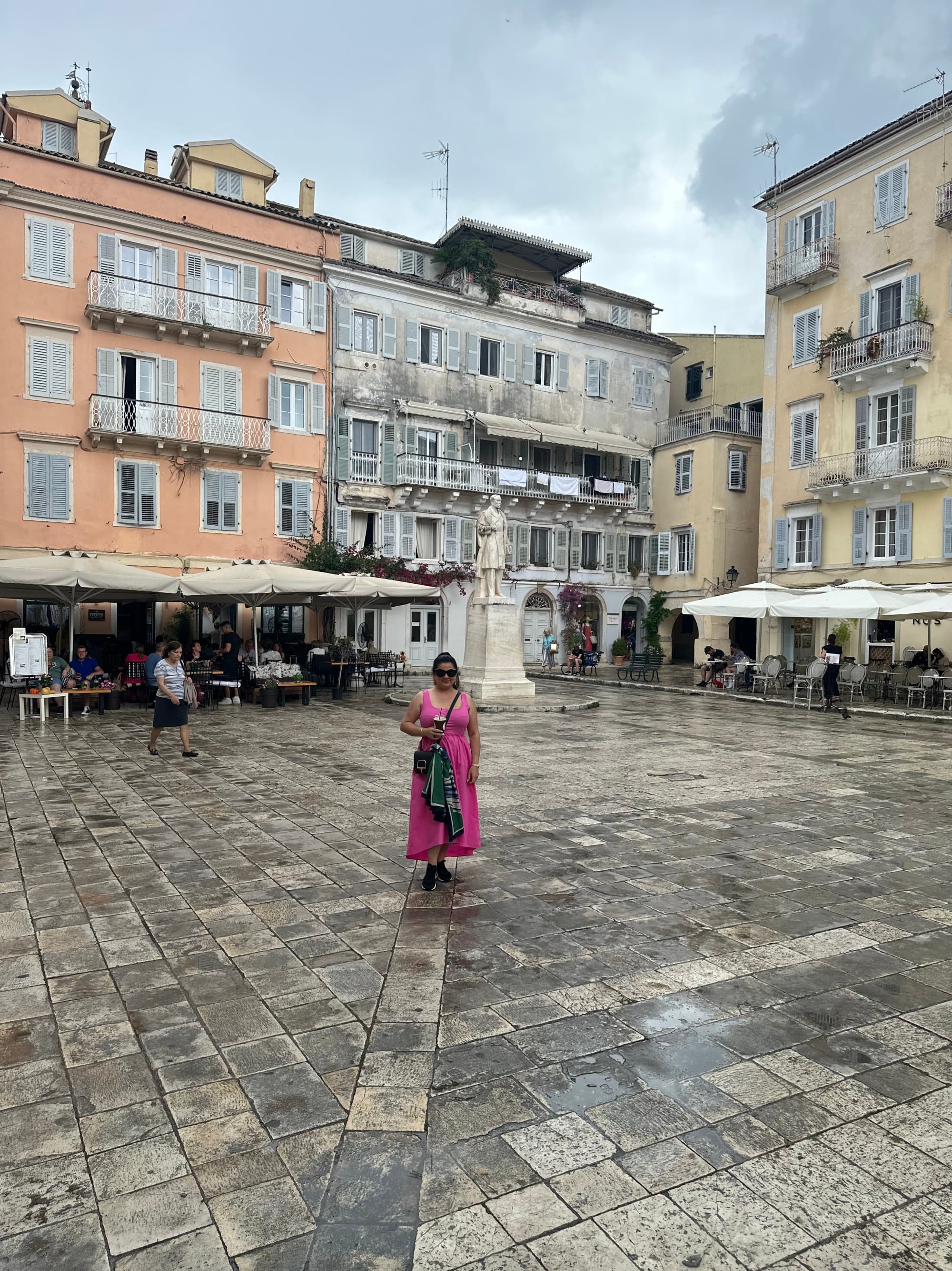 Travel advisor posing in old town