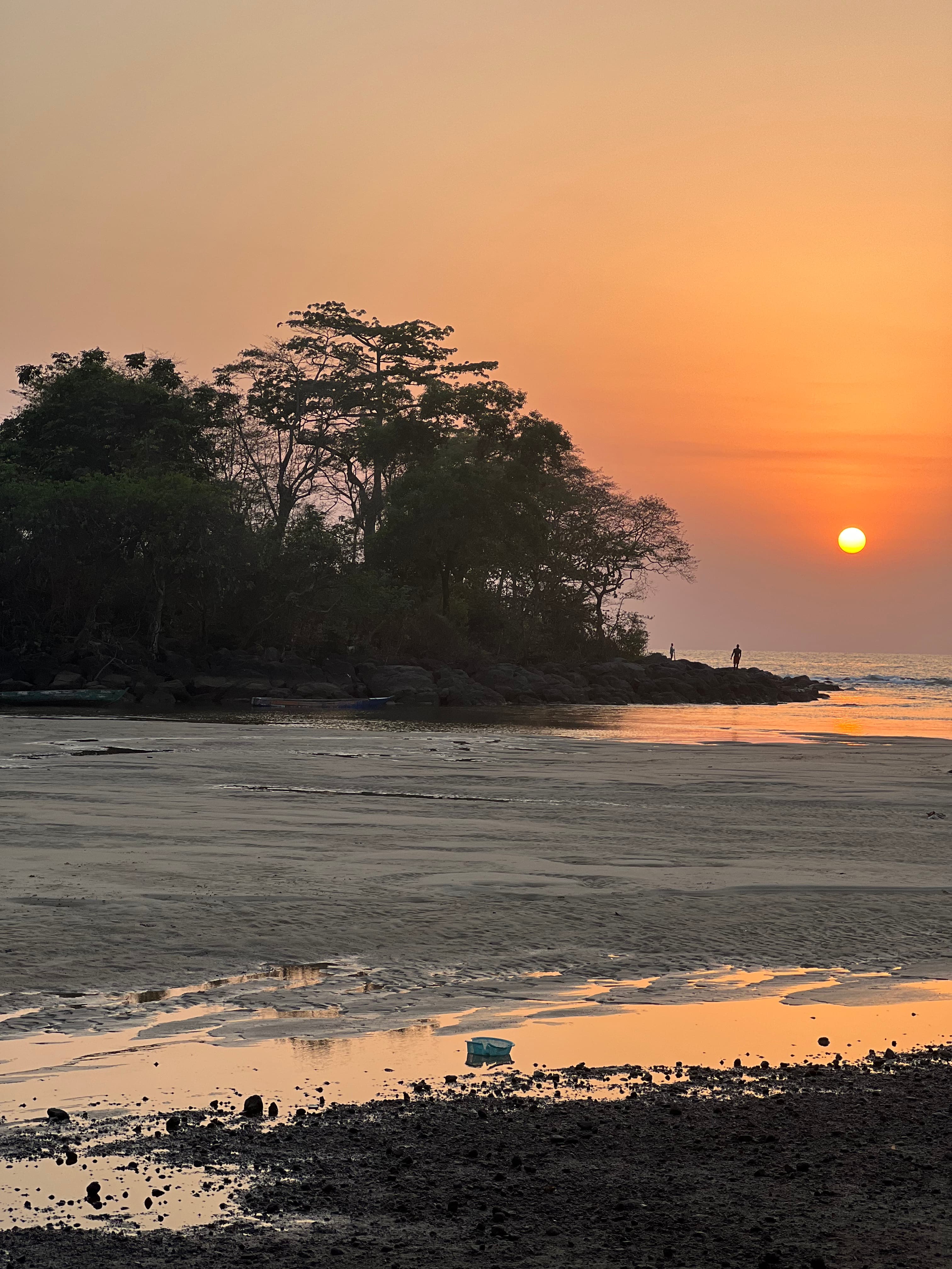 View of sunset on the beach