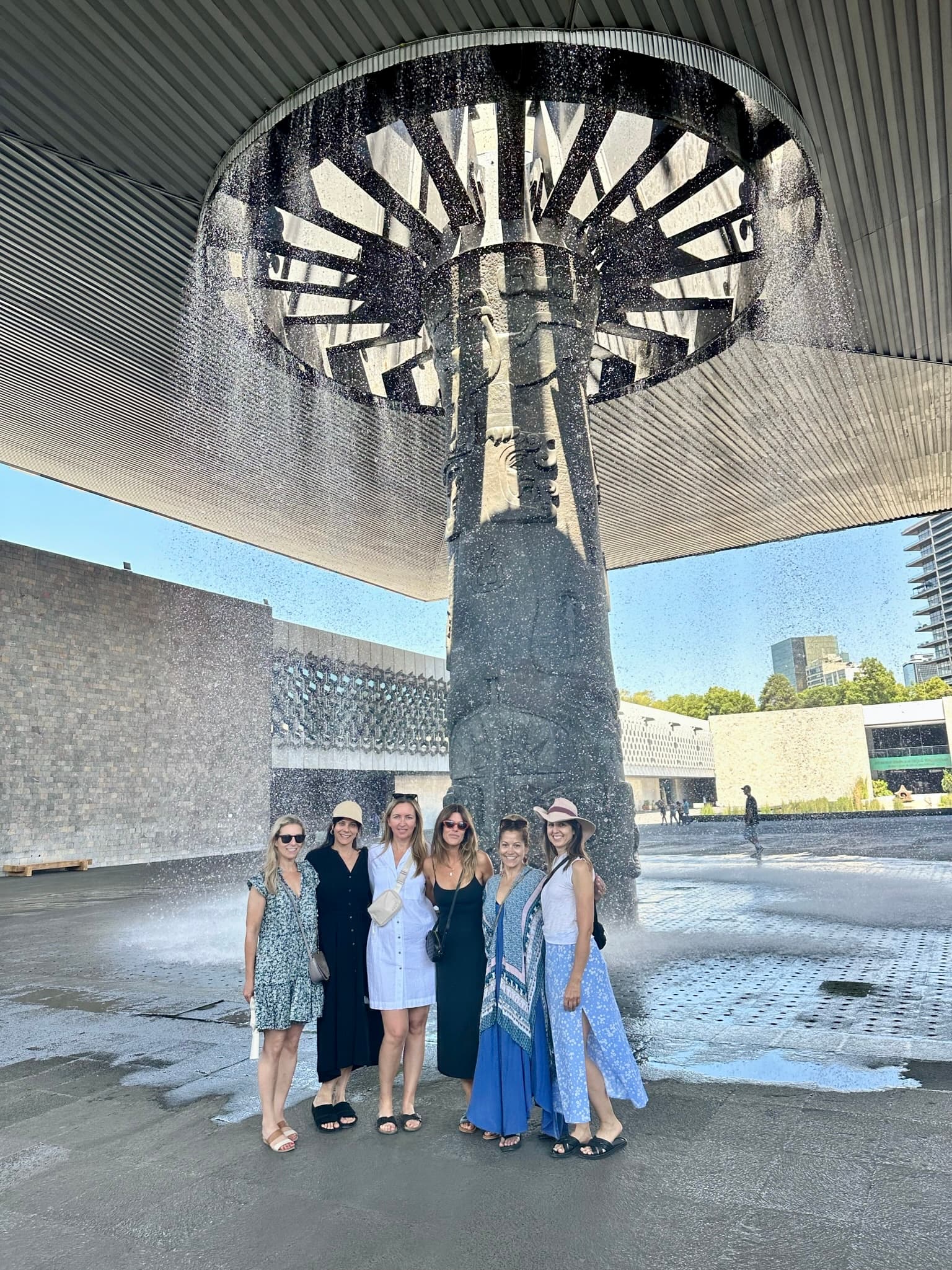 Sara with friends at Museo Nacional de Antropología