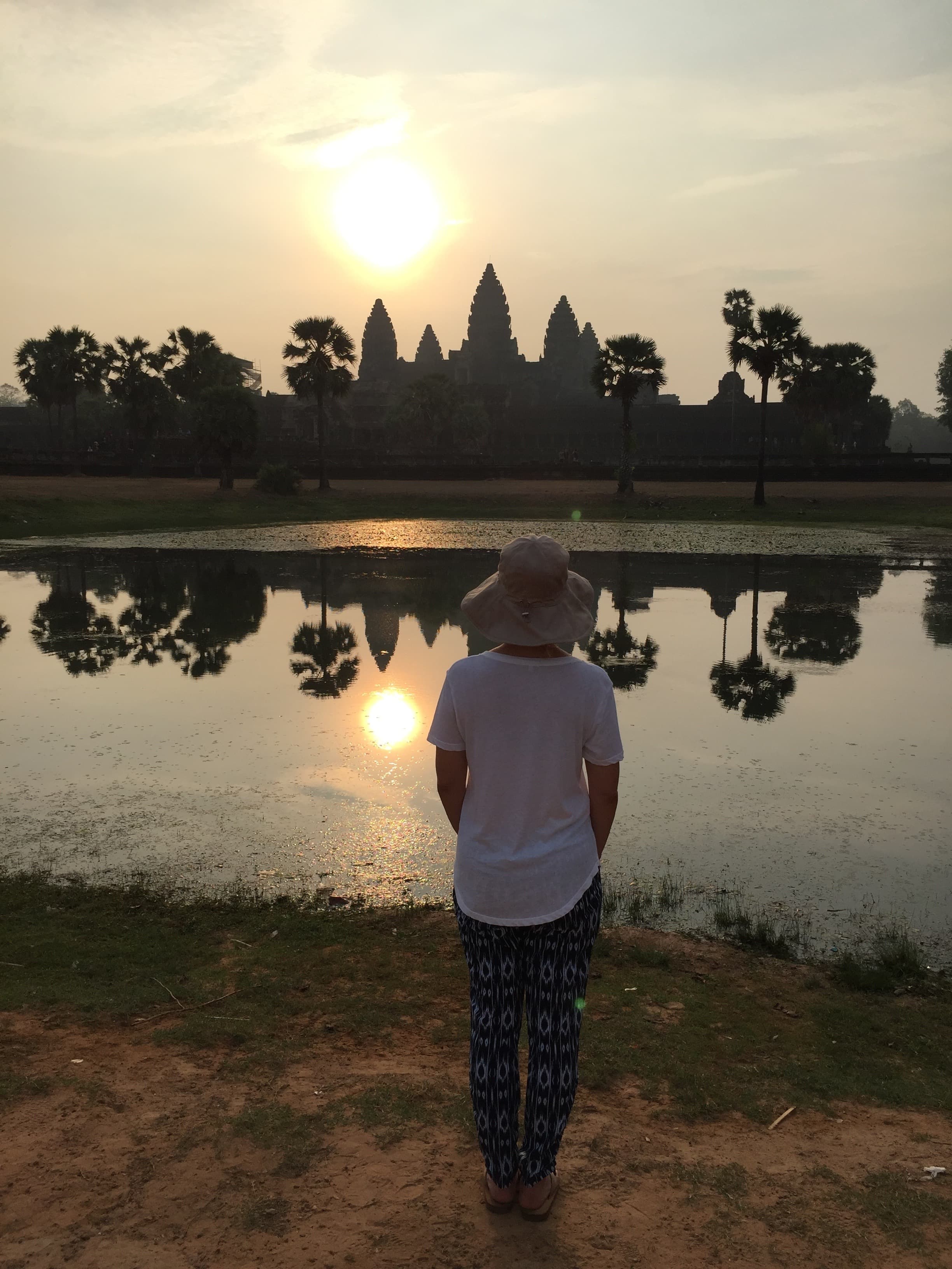 Sara at Angkor Wat Buddhist temple