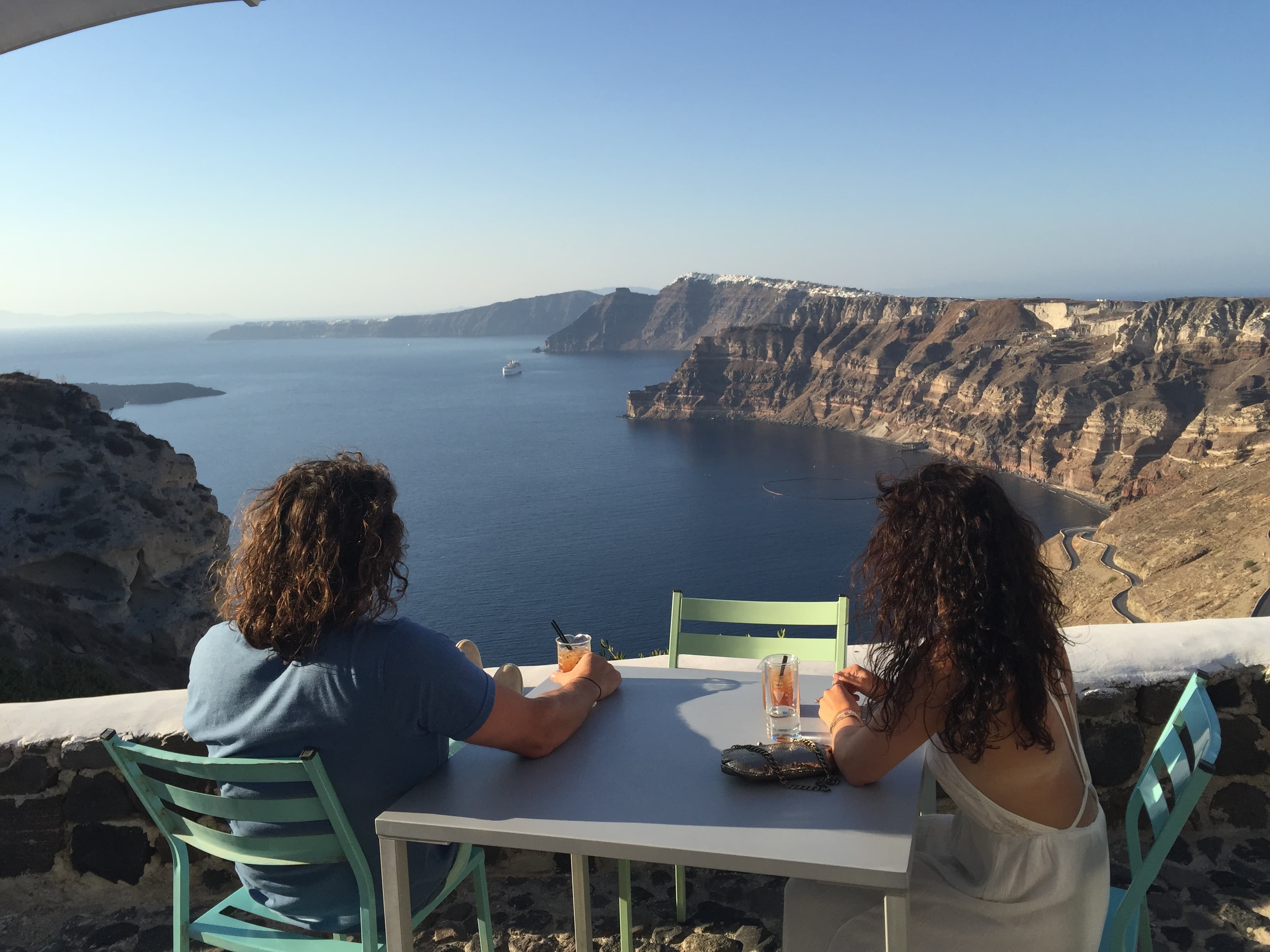 Beautiful view of sea while having drink